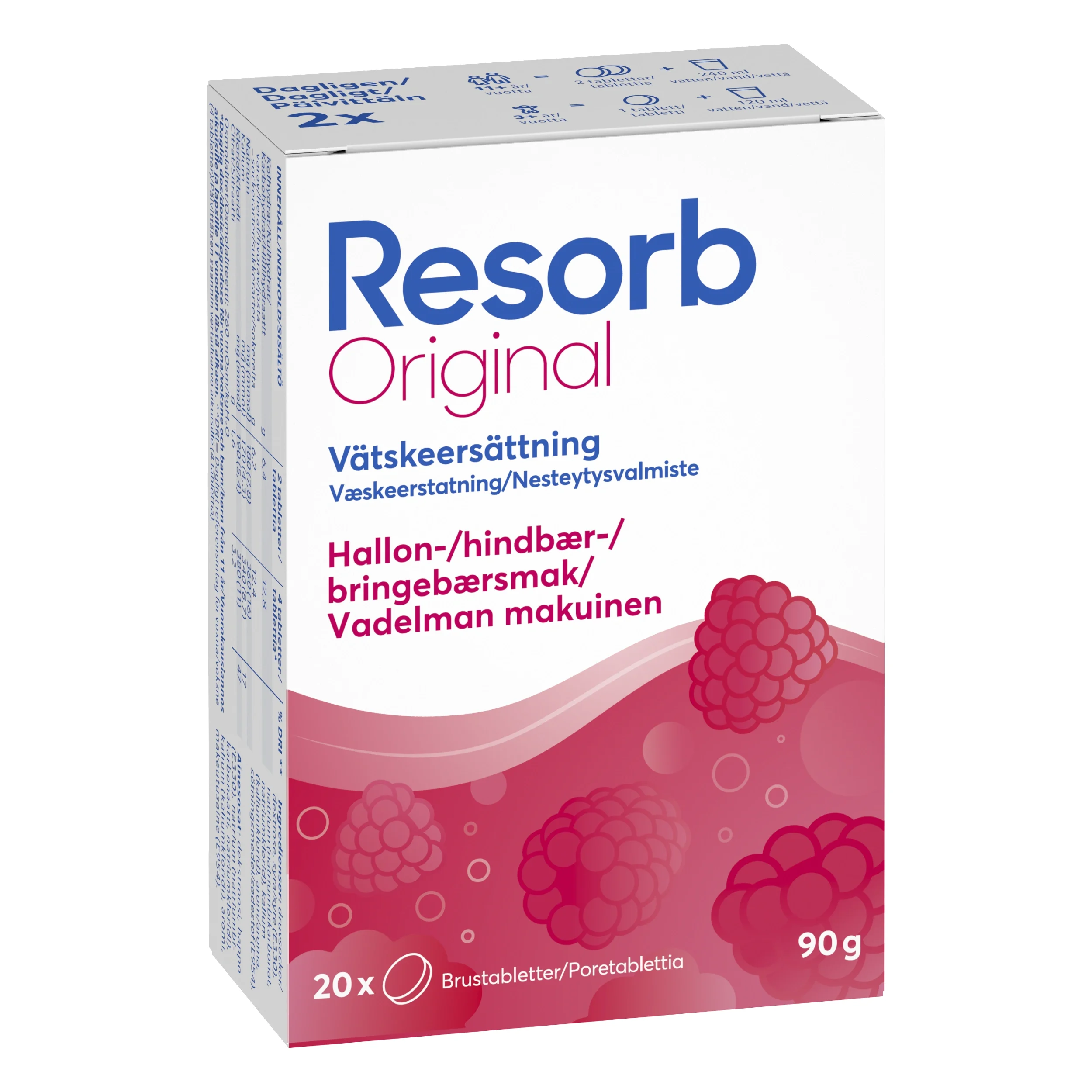 Resorb Original Hallon 20 brustabletter från Resorb – köp hos Apotek Hjärtat
