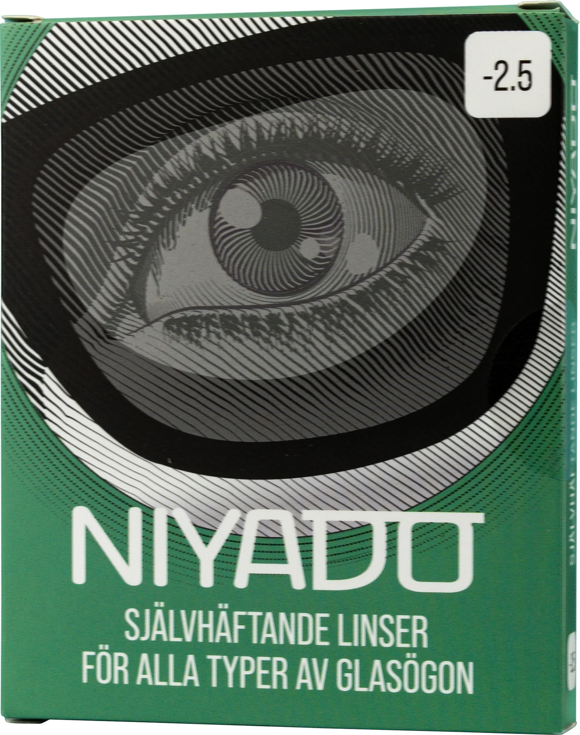 NIYADO Självhäftande Optiska Silikonlinser 1-par -2,5 från NIYADO – köp hos Apotek Hjärtat