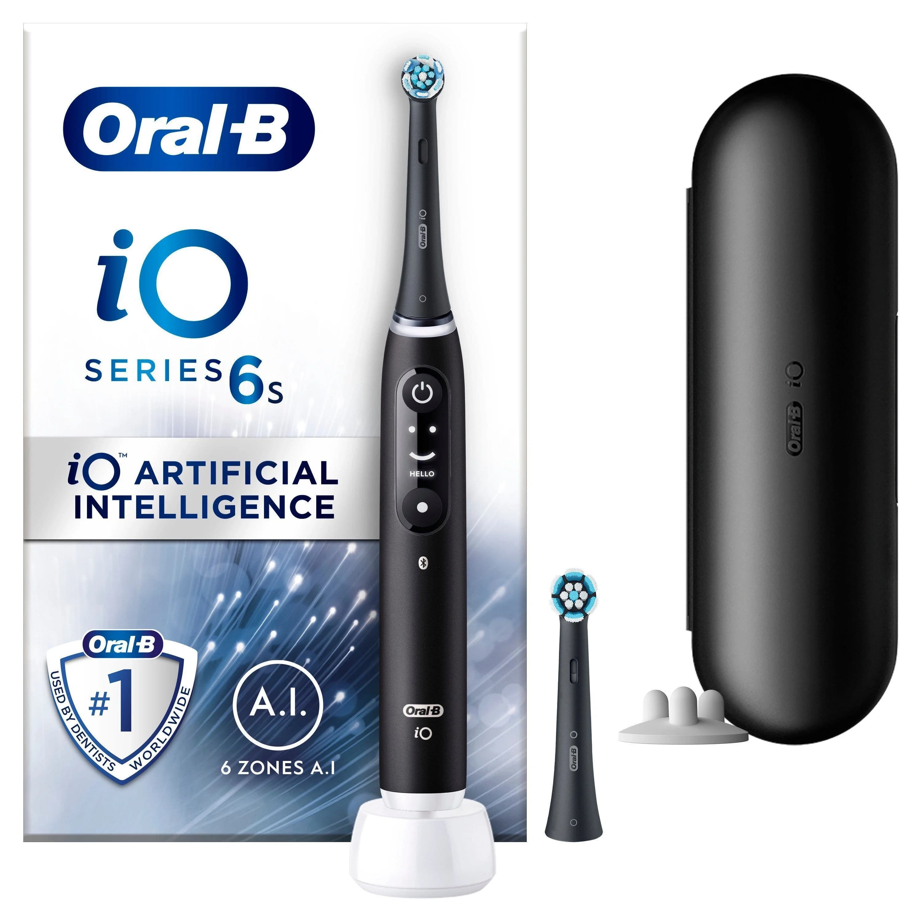 Oral-B iO6 Eltandborste Svart + Resefodral från Oral-B – köp hos Apotek Hjärtat