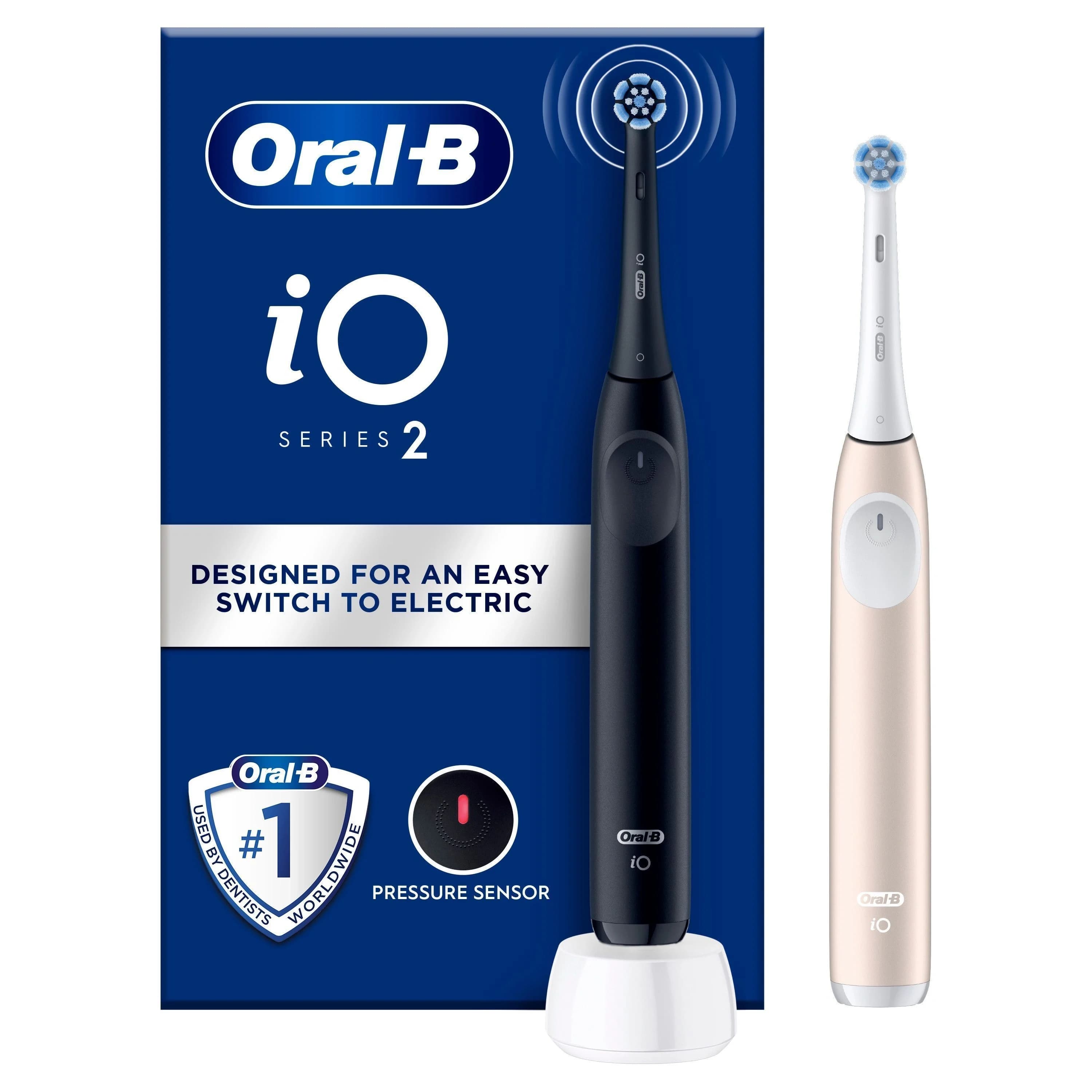 Oral-B iO2 Eltandborste Duo-pack, Svart & Rosa + Resefodral från Oral-B – köp hos Apotek Hjärtat