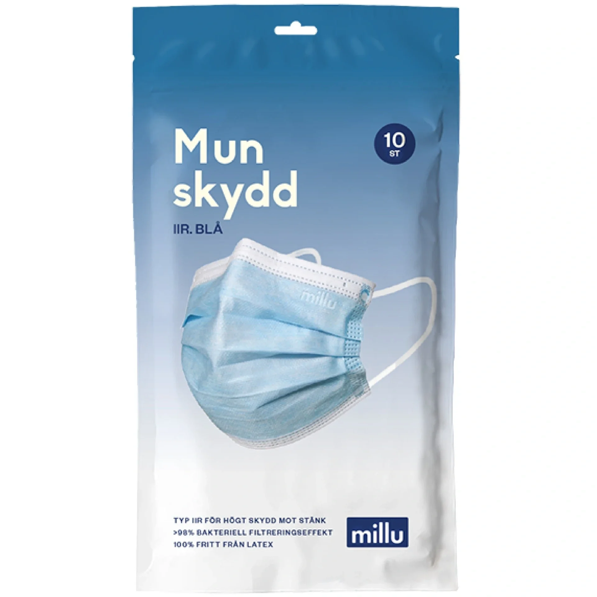 Millu Munskydd IIR 10 st Blå från Millu – köp hos Apotek Hjärtat