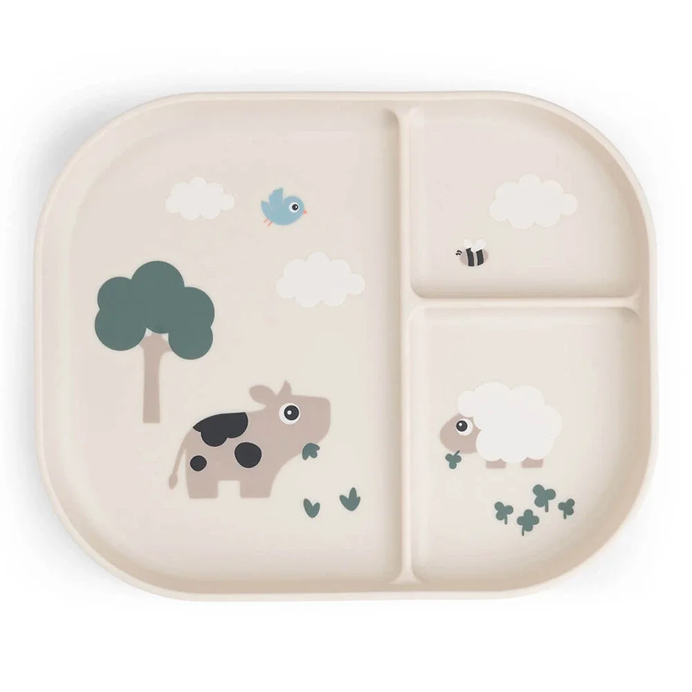 Done by Deer Foodie Compartment Plate Tiny Farm Sand från Done by Deer – köp hos Apotek Hjärtat