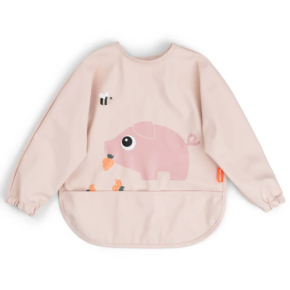 Done by Deer Sleeved Pocket Bib Tiny Farm Powder från Done by Deer – köp hos Apotek Hjärtat