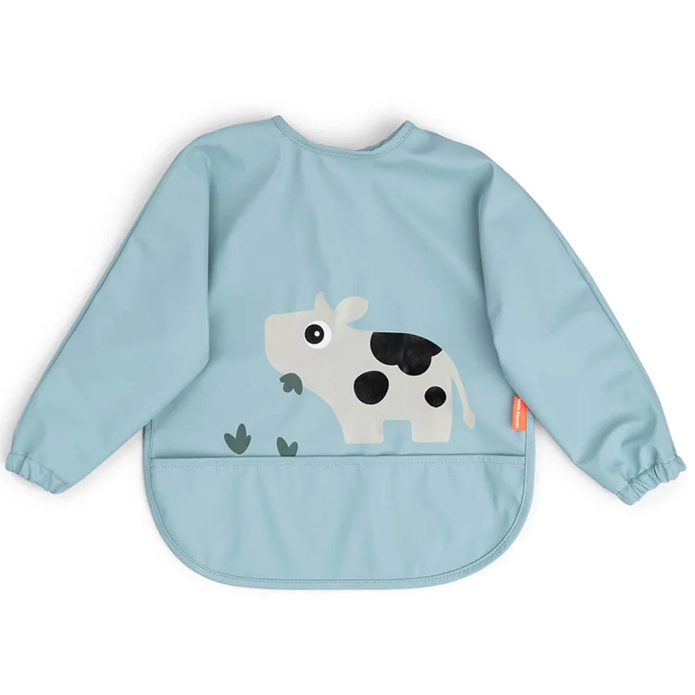 Done by Deer Sleeved Pocket Bib Tiny Farm Blue från Done by Deer – köp hos Apotek Hjärtat
