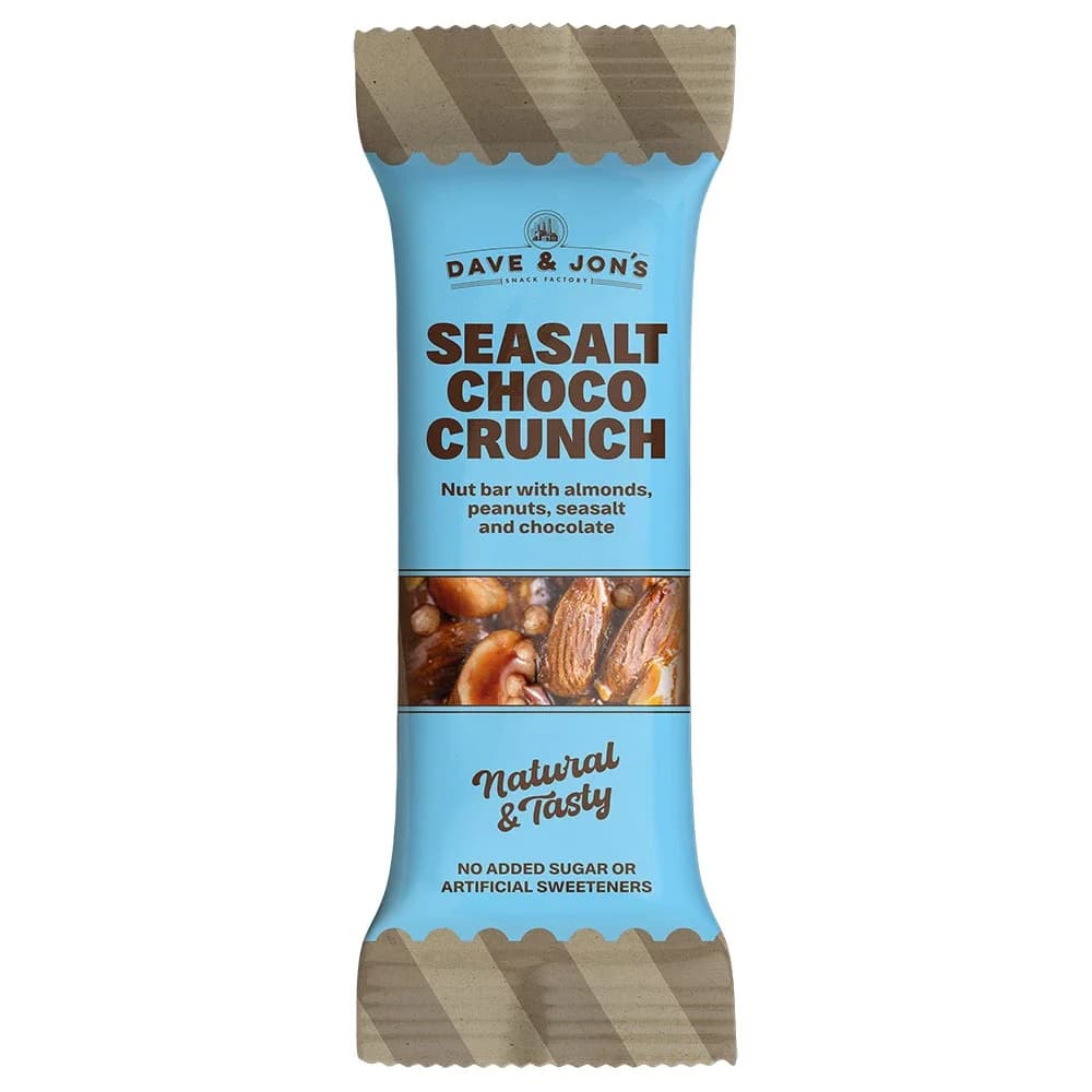 Dave & Jon's Nötbar Havssalt/Choklad 35 g från Dave & Jons – köp hos Apotek Hjärtat