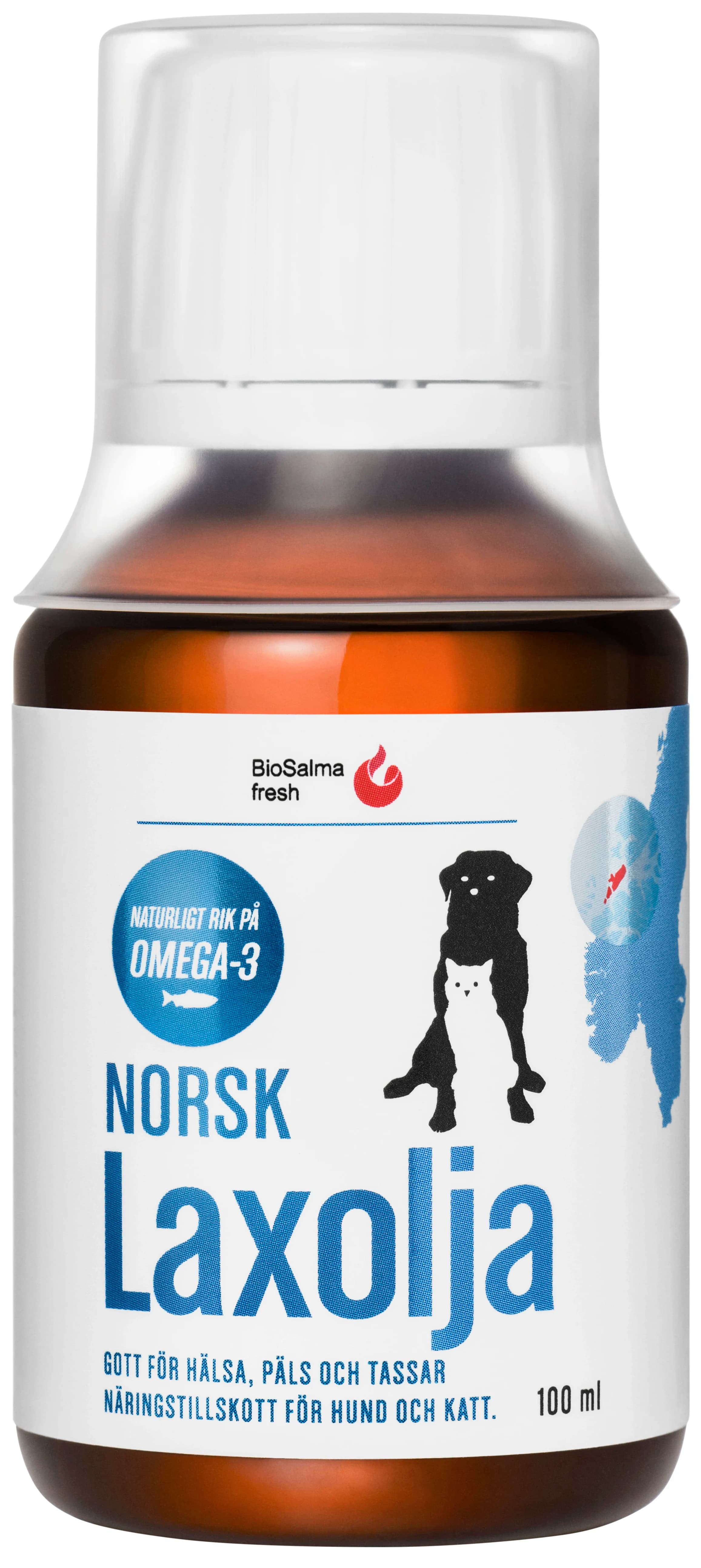 BioSalma Norsk Laxolja för Hund och Katt 100 ml från BioSalma – köp hos Apotek Hjärtat