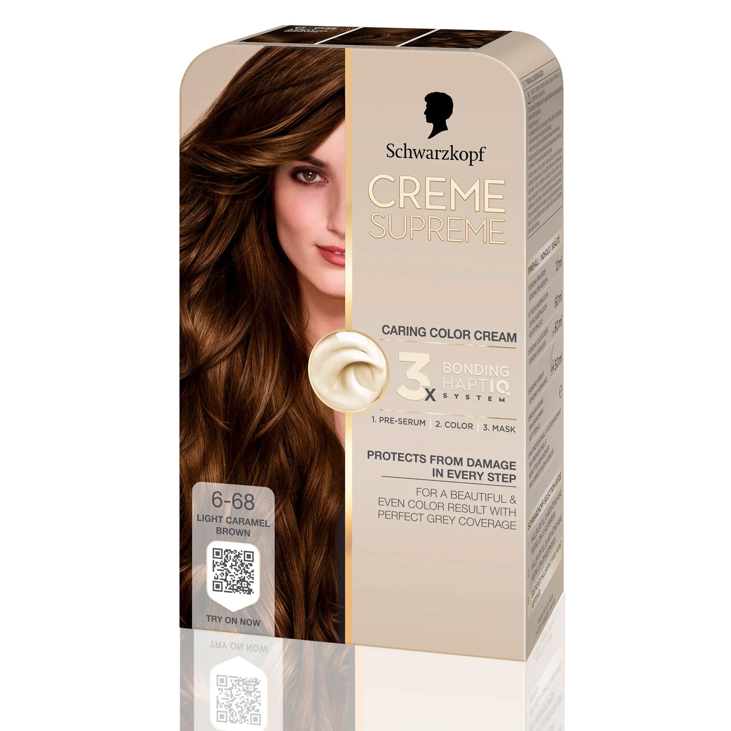 Schwarzkopf Creme Supreme 6-68 Light Caramel Brown från Schwarzkopf – köp hos Apotek Hjärtat