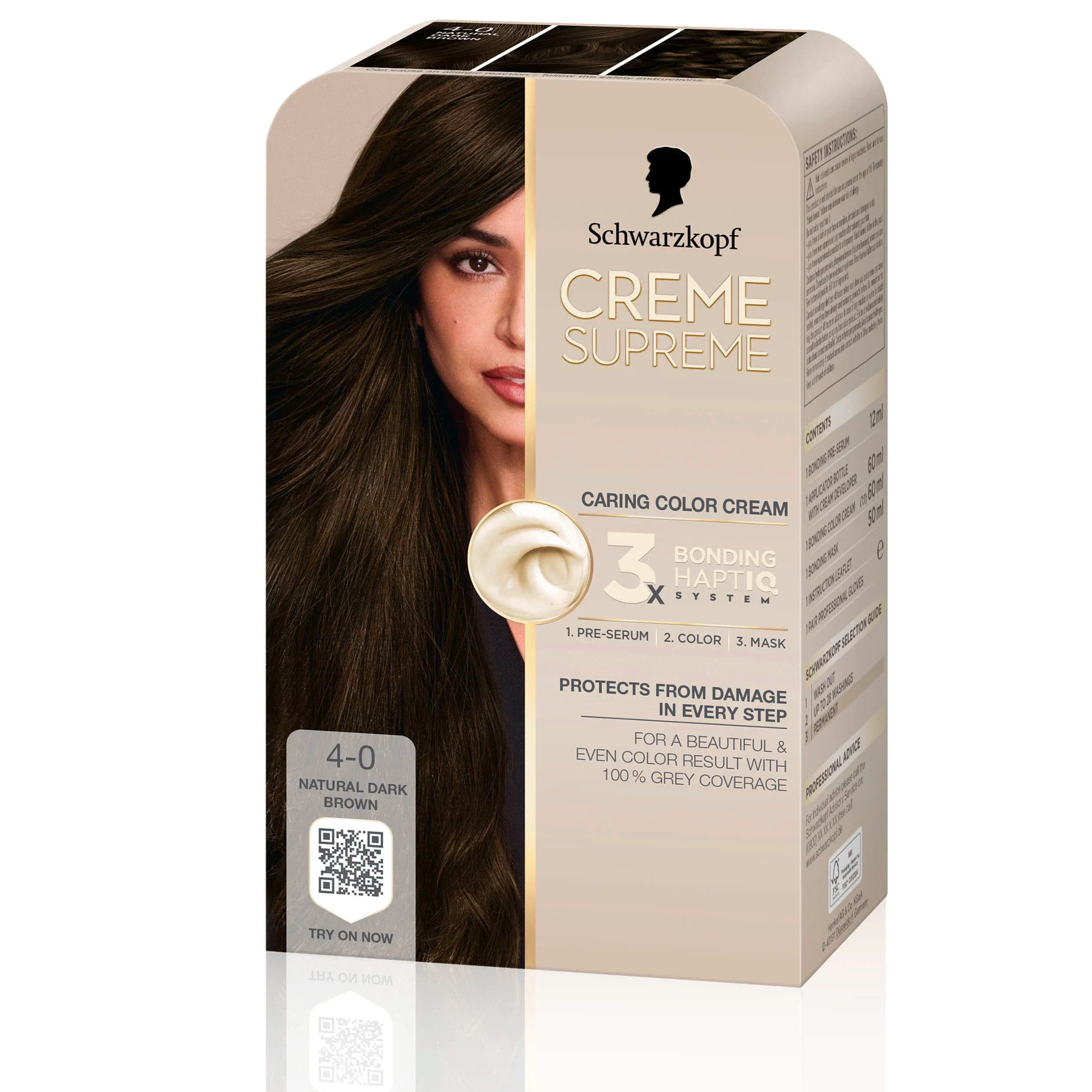 Schwarzkopf Creme Supreme 4-0 Natural Dark Brown från Schwarzkopf – köp hos Apotek Hjärtat