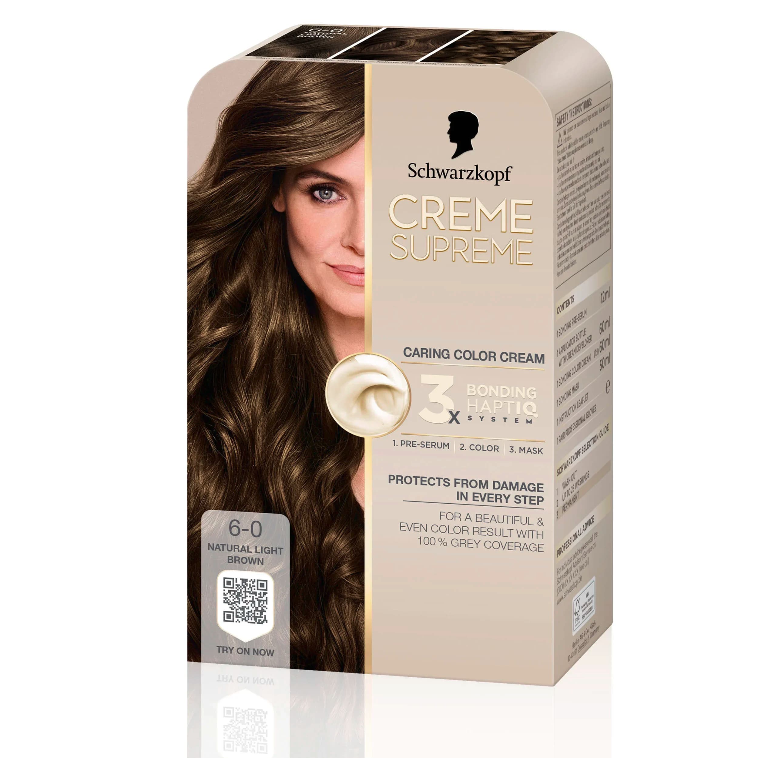 Schwarzkopf Creme Supreme 6-0 Natural Light Brown från Schwarzkopf – köp hos Apotek Hjärtat