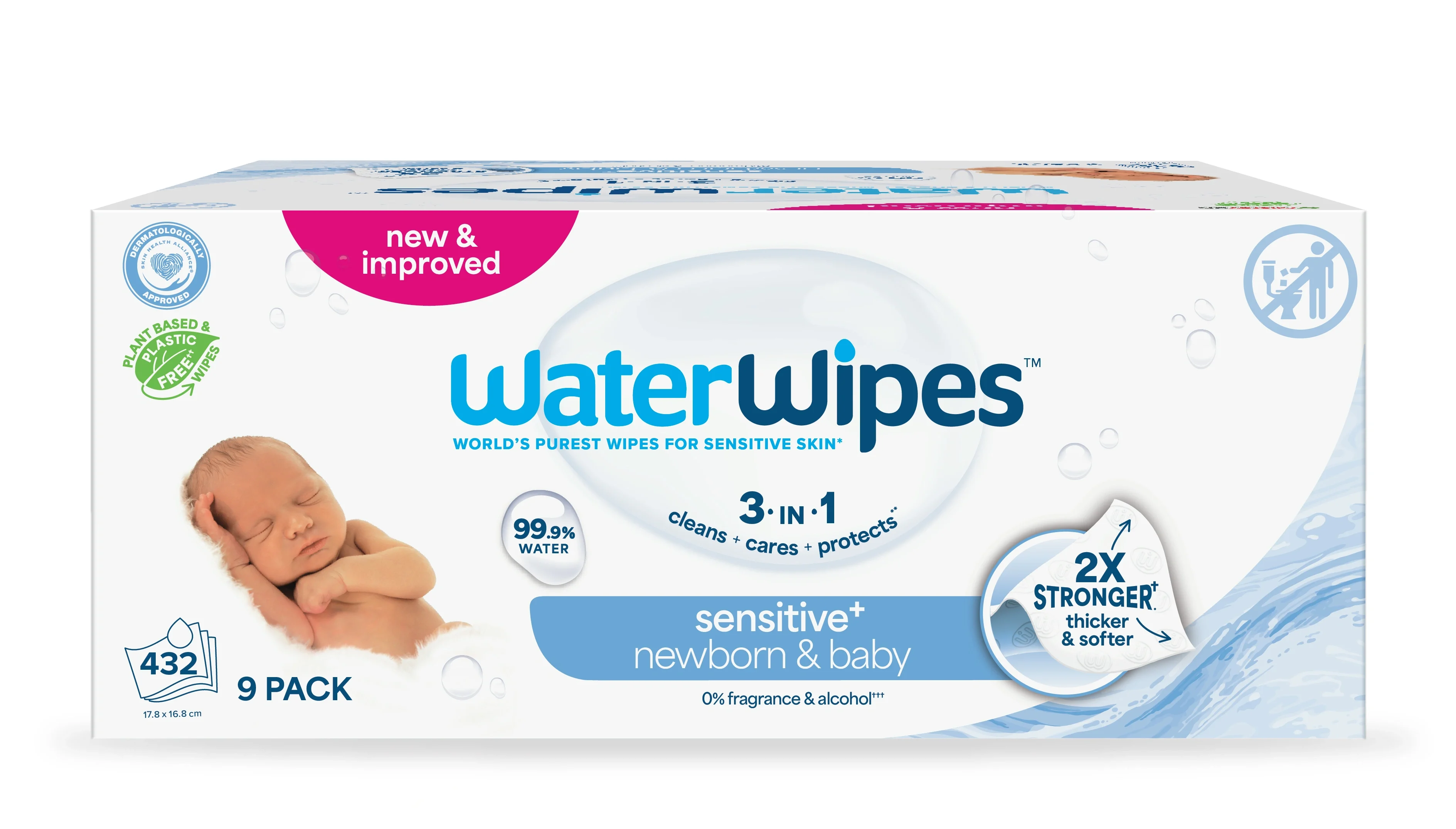 WaterWipes Baby Wipes Multi Pack 9x48 st från WaterWipes – köp hos Apotek Hjärtat