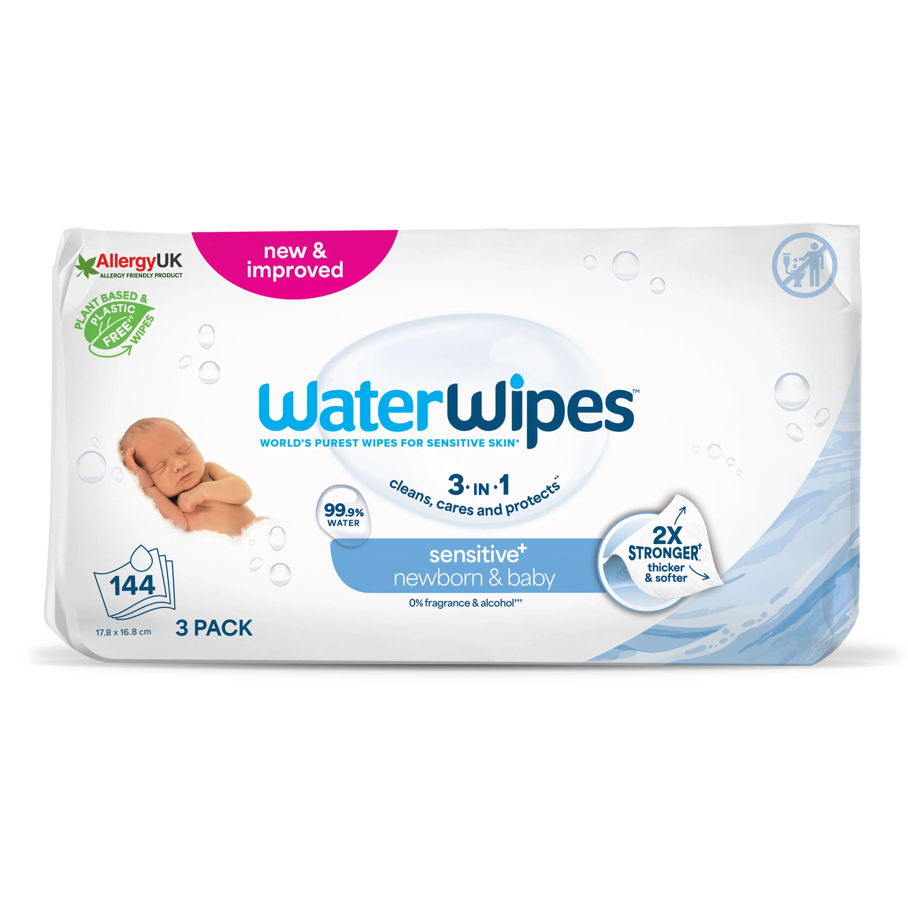 WaterWipes Baby Wipes Multi Pack 3x48 st från WaterWipes – köp hos Apotek Hjärtat
