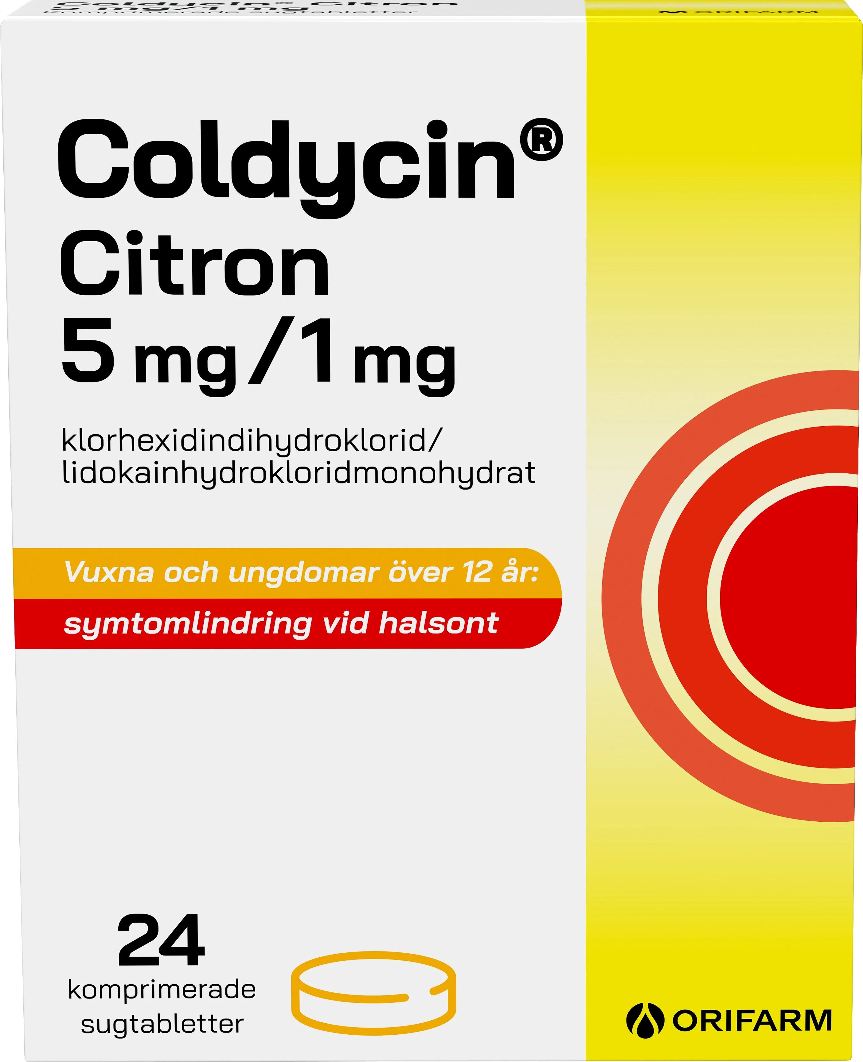 Coldycin Citron 5mg/1mg, 24 sugtabletter från Coldycin – köp hos Apotek Hjärtat