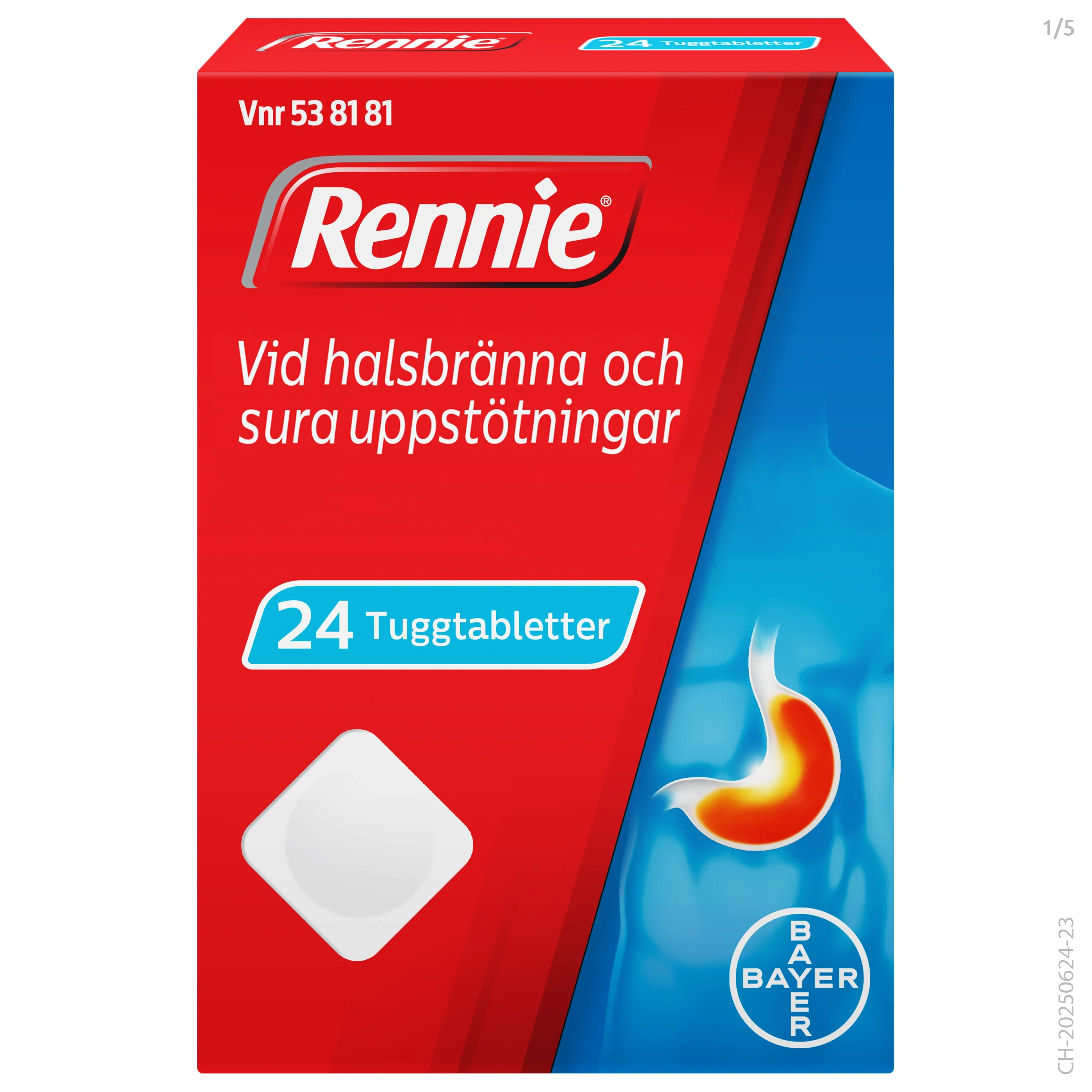 Rennie tuggtablett 680 mg/80 mg 24 st från Rennie – köp hos Apotek Hjärtat