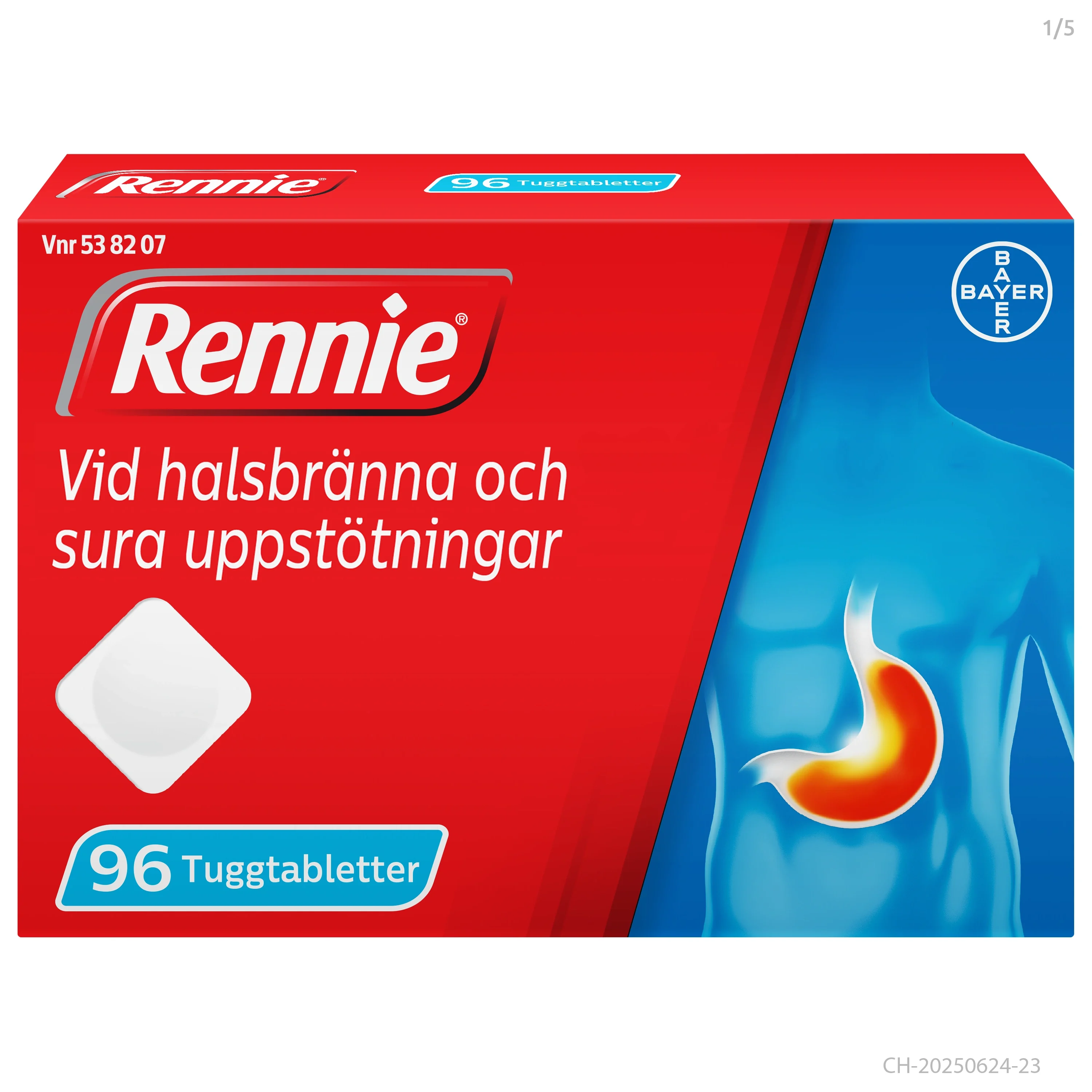 Rennie tuggtablett 680 mg/80 mg 96 st från Rennie – köp hos Apotek Hjärtat