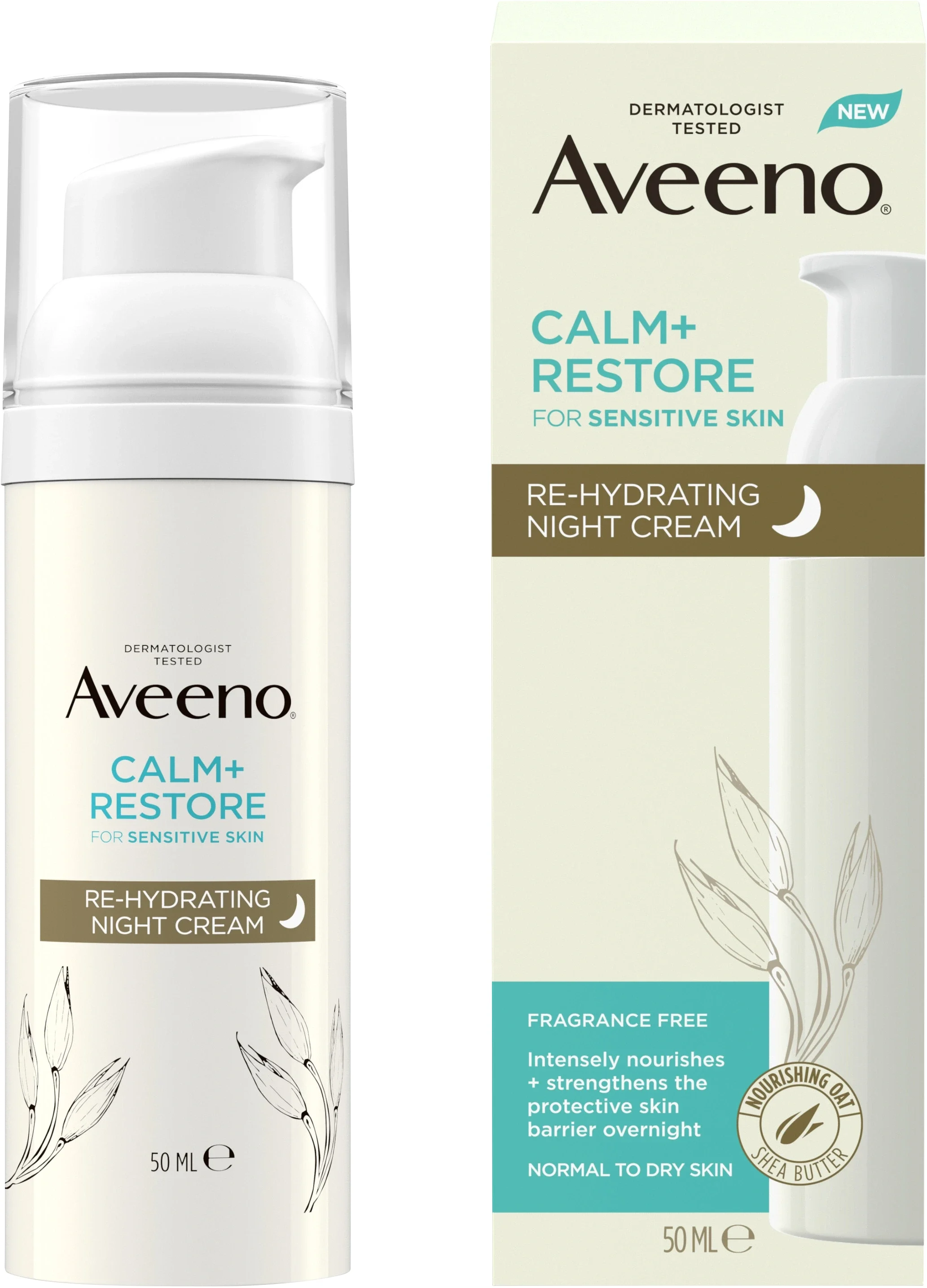 Aveeno CALM+RESTORE® Re-Hydrating Night Cream 50 ml från Aveeno – köp hos Apotek Hjärtat