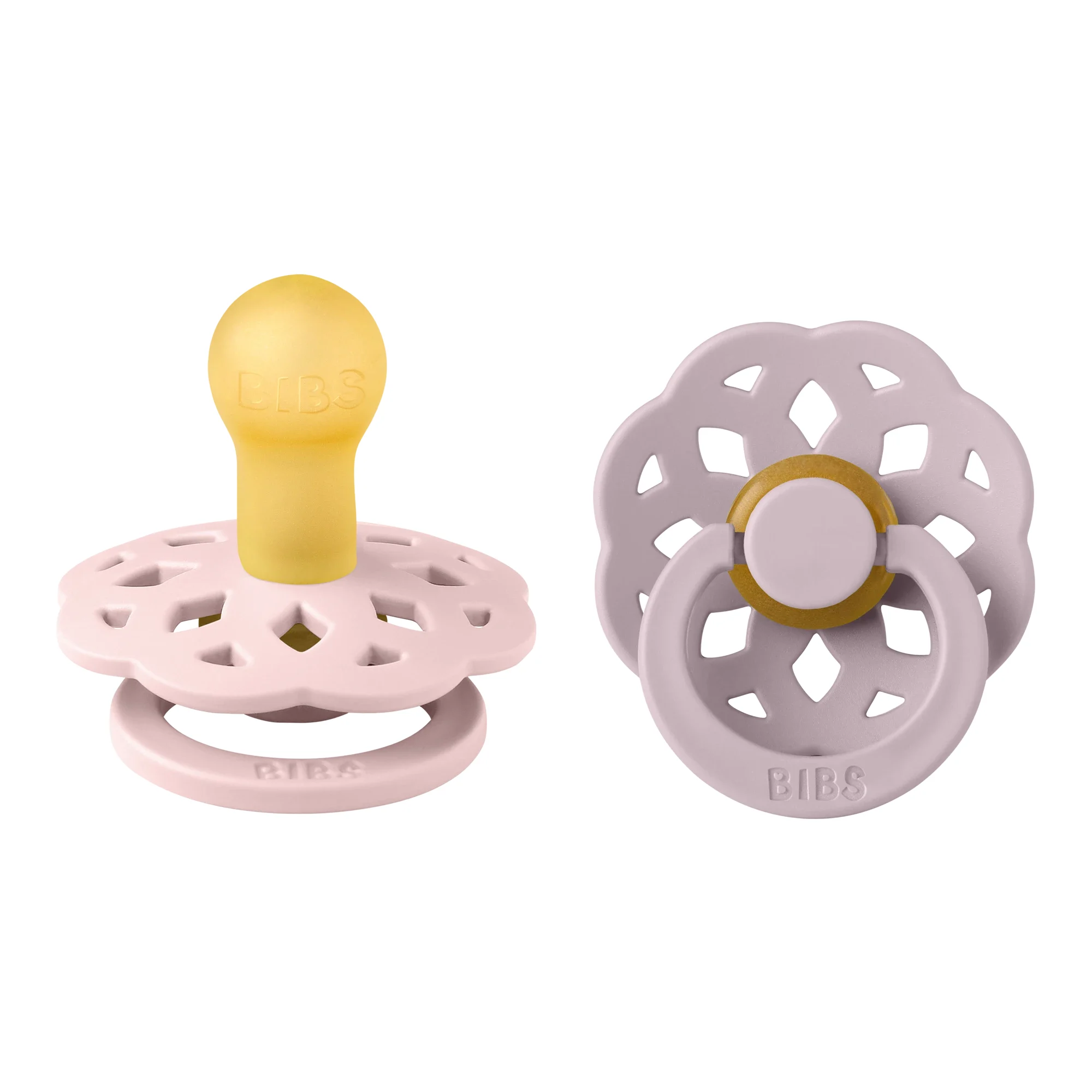 BIBS Pacifier Boheme Latex Blossom/Dusky Lilac 2-pack Size 1 från BIBS – köp hos Apotek Hjärtat