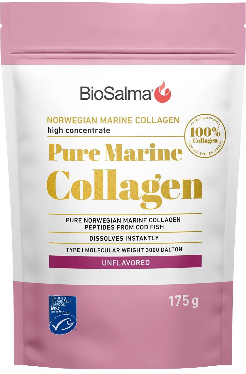 BioSalma Pure Norwegian Marine Collagen 175g från BioSalma – köp hos Apotek Hjärtat