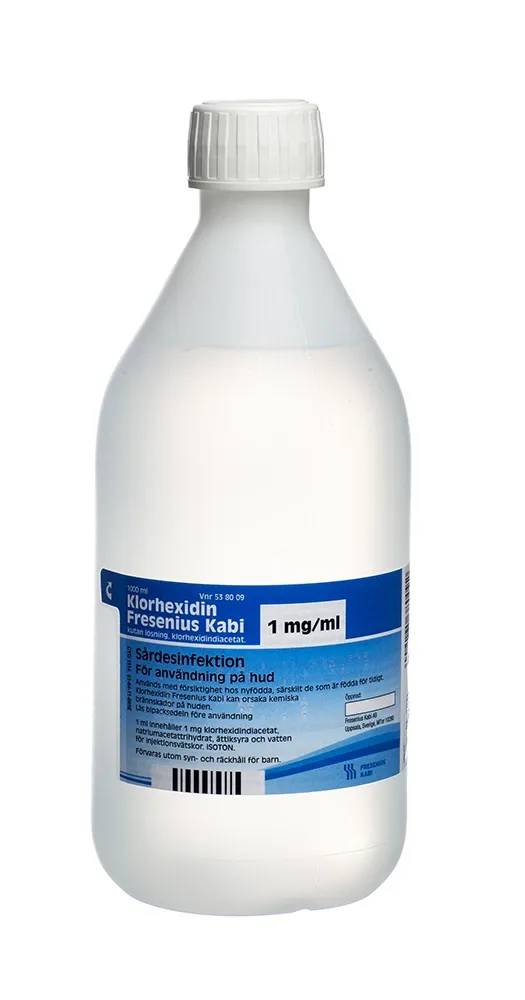 Klorhexidin Fresenius Kabi kutan lösning 1 mg/ml 1000 ml från Fresenius – köp hos Apotek Hjärtat
