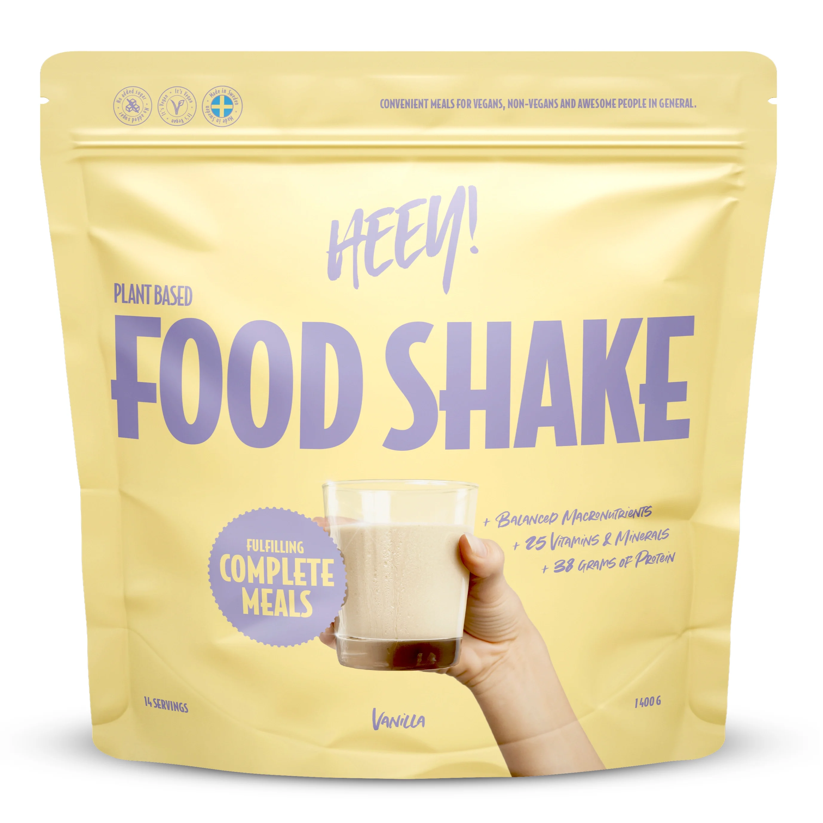Heey! Vegan Food Shake Vanilj 1,4 kg från Heey! – köp hos Apotek Hjärtat