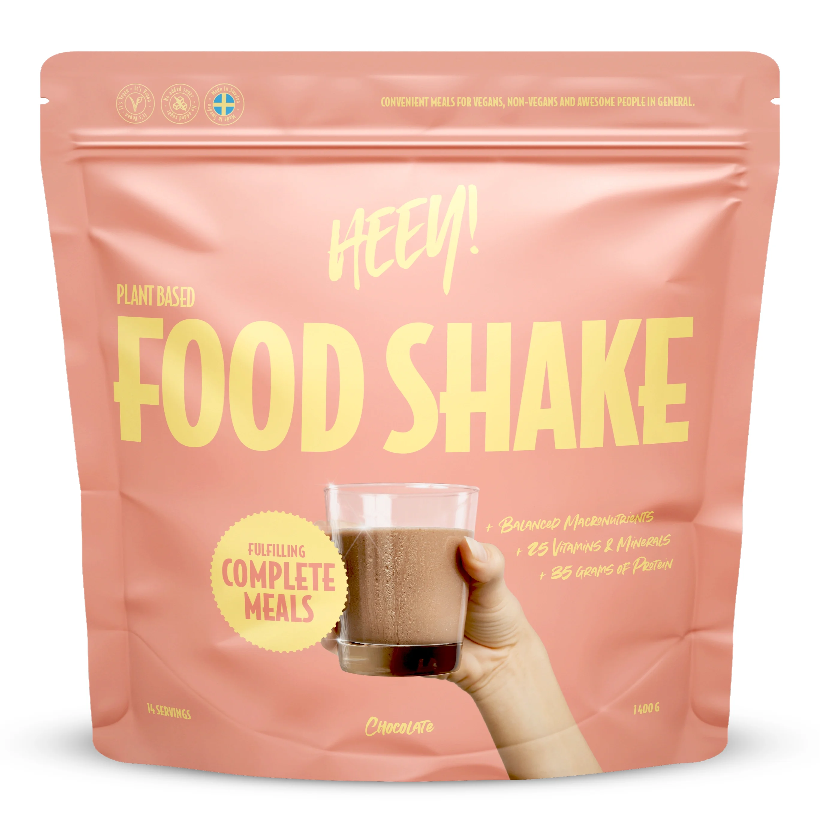 Heey! Vegan Food Shake Choklad 1,4 kg från Heey! – köp hos Apotek Hjärtat