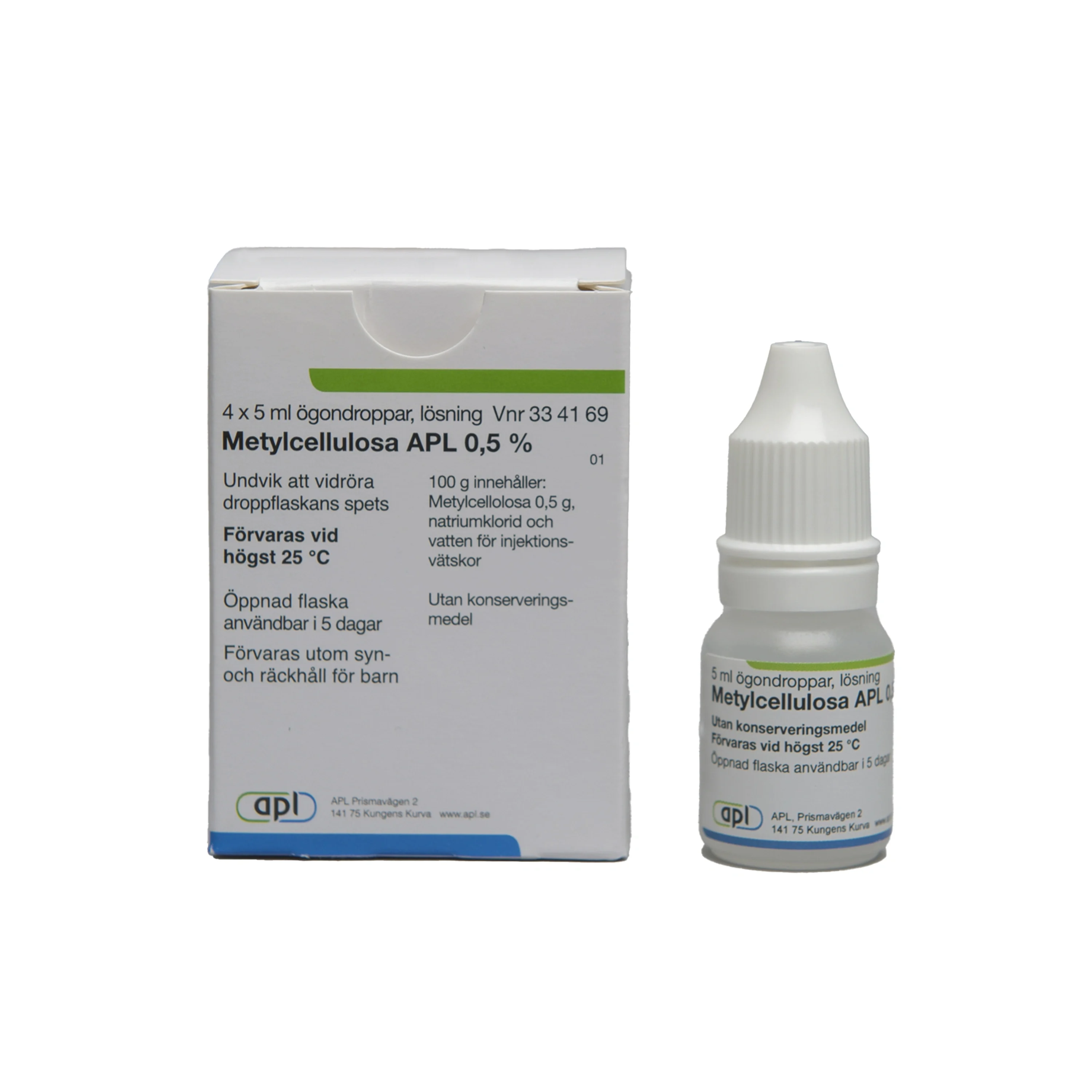 Metylcellulosa APL ögondroppar 0,5% 4x5 ml från APL – köp hos Apotek Hjärtat