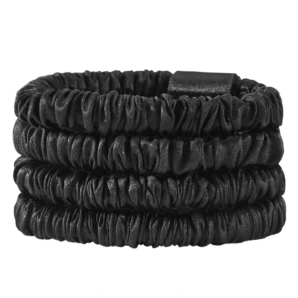 Lenoites Mulberry Silk Skinny Scrunchies Black från Lenoites – köp hos Apotek Hjärtat