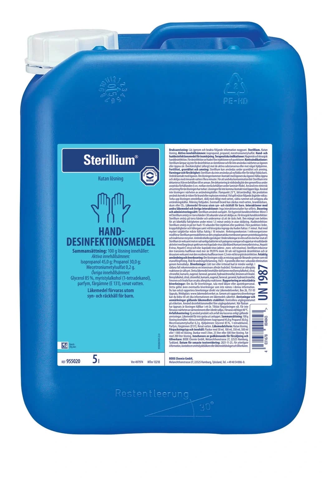 Sterillium Handdesinfektion Kutan Lösning 5000 ml från Sterillium – köp hos Apotek Hjärtat