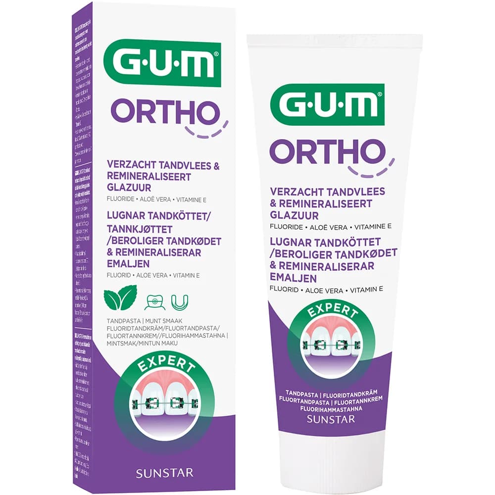 GUM Ortho Fluoridtandkräm 75 ml från GUM – köp hos Apotek Hjärtat