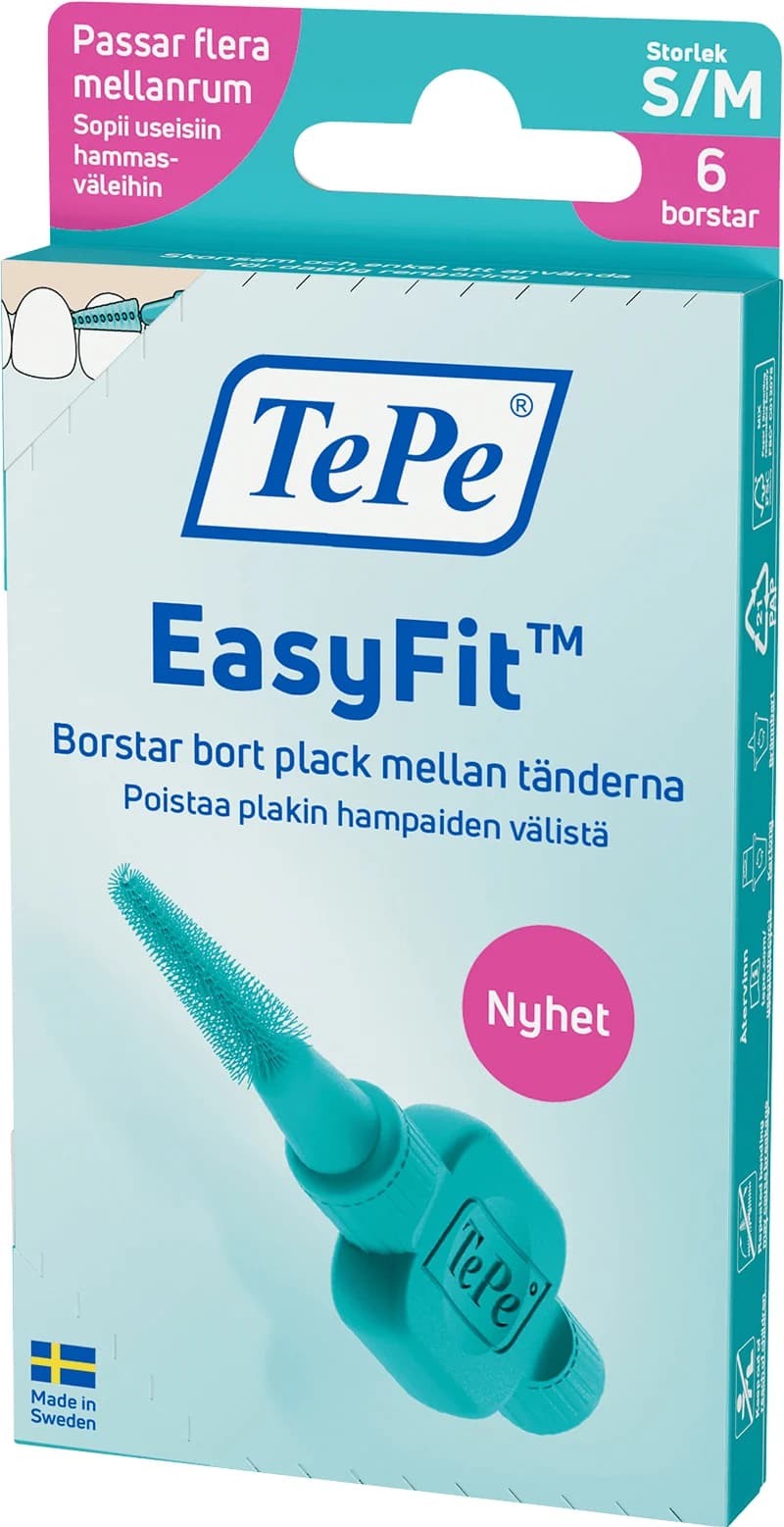 TePe EasyFit Size S/M 6 st från TePe – köp hos Apotek Hjärtat