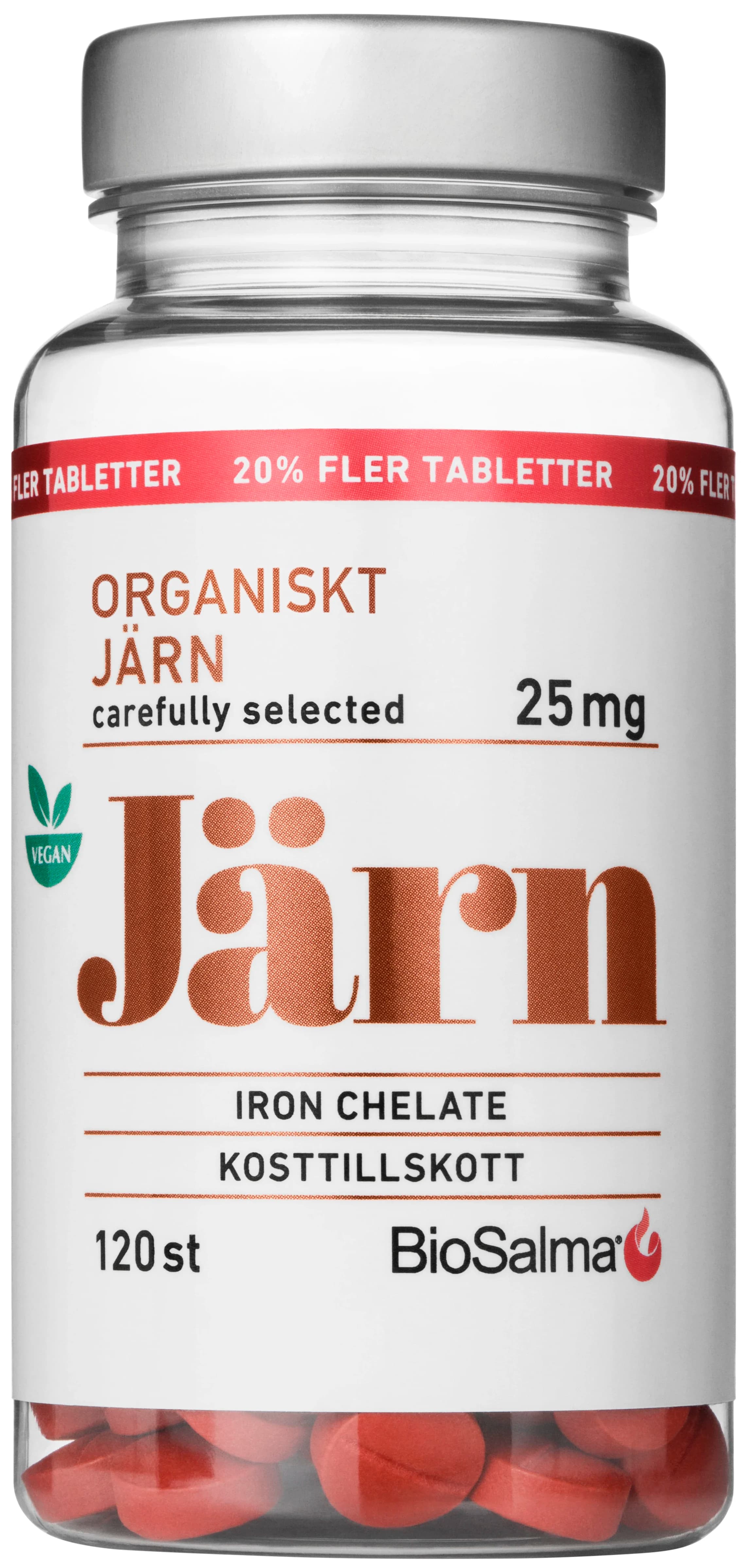 BioSalma Organiskt Järn 120 st från BioSalma – köp hos Apotek Hjärtat