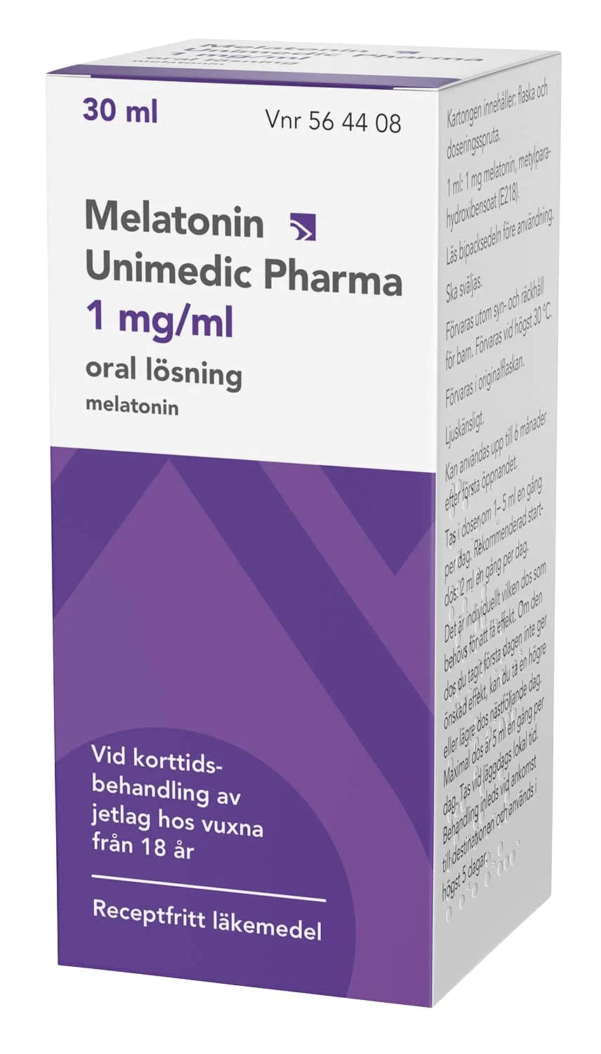 Melatonin Unimedic Pharma Oral Lösning 1mg/ml 30 ml från Unimedic Pharma – köp hos Apotek Hjärtat