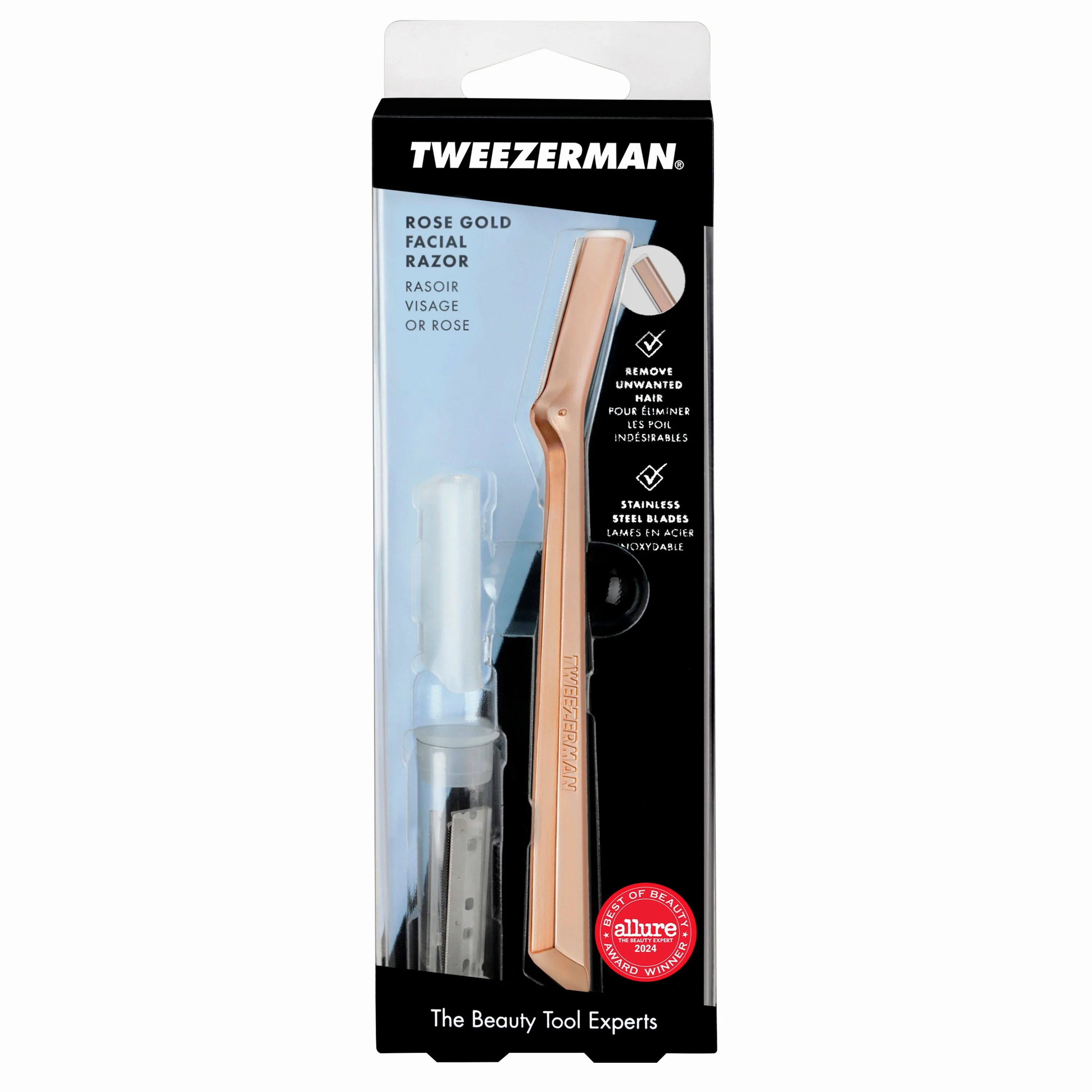 Tweezerman Retail Facial Razor Rose Gold från Tweezerman – köp hos Apotek Hjärtat
