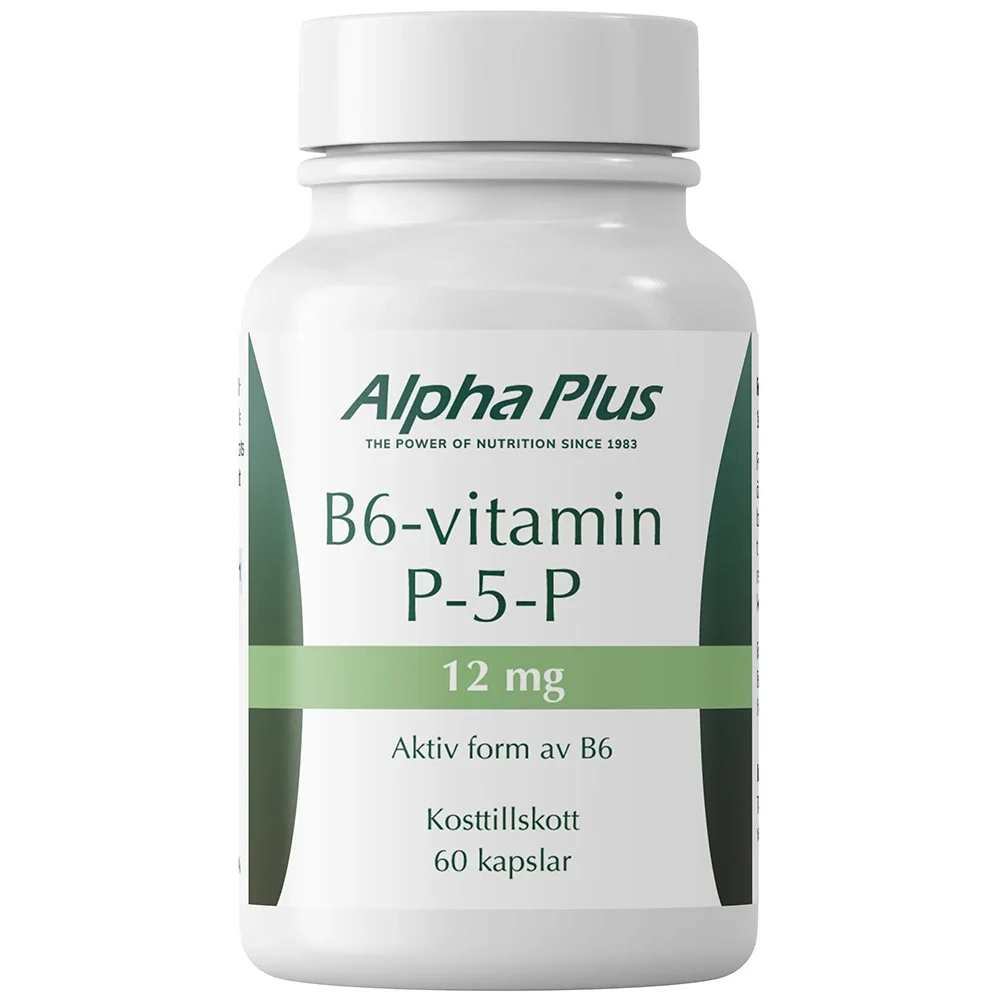 Alpha Plus B6-vitamin P-5-P 12mg 60 kapslar från Alpha Plus – köp hos Apotek Hjärtat