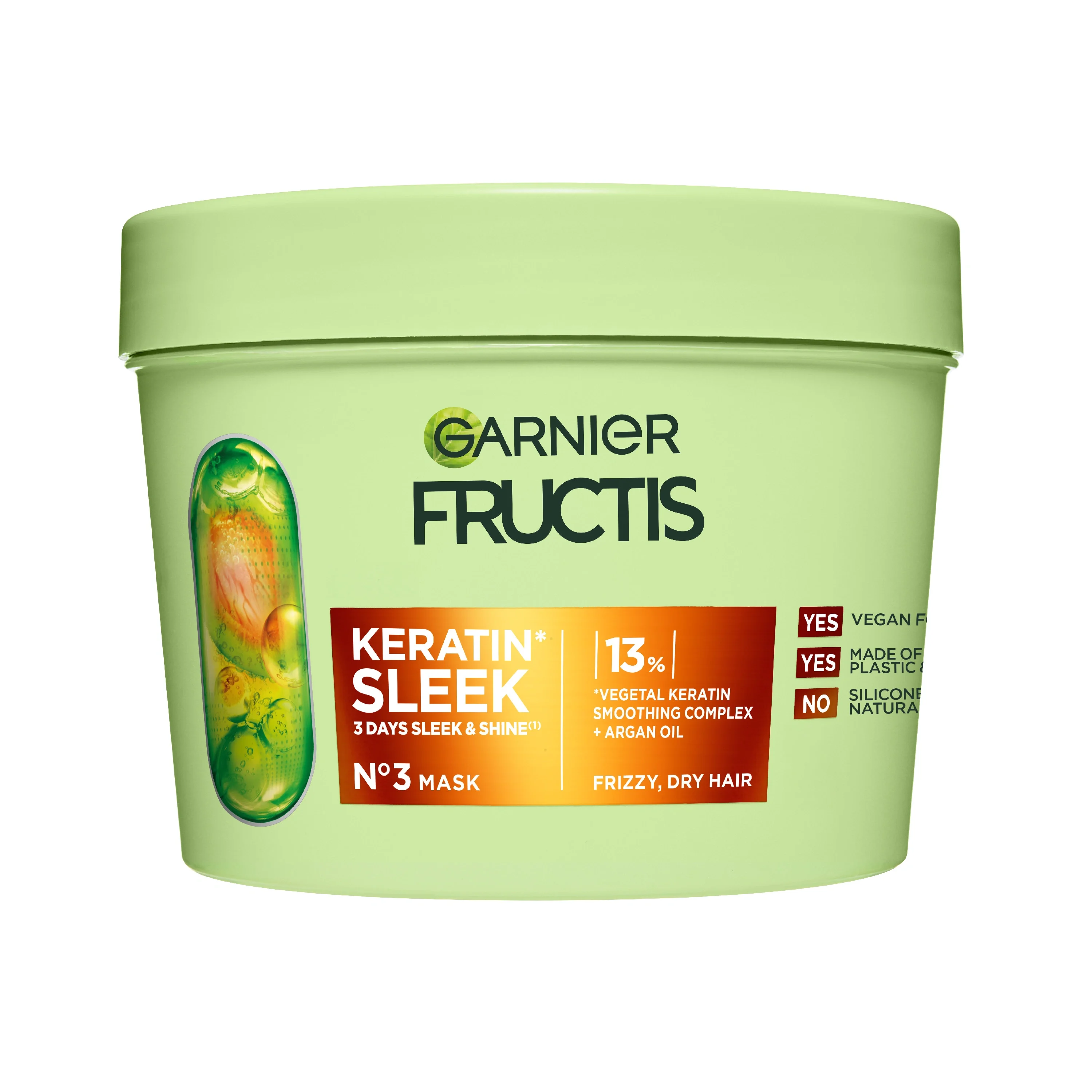 Garnier Fructis Keratin Sleek Hårinpackning för frissigt hår 370 ml från Garnier – köp hos Apotek Hjärtat