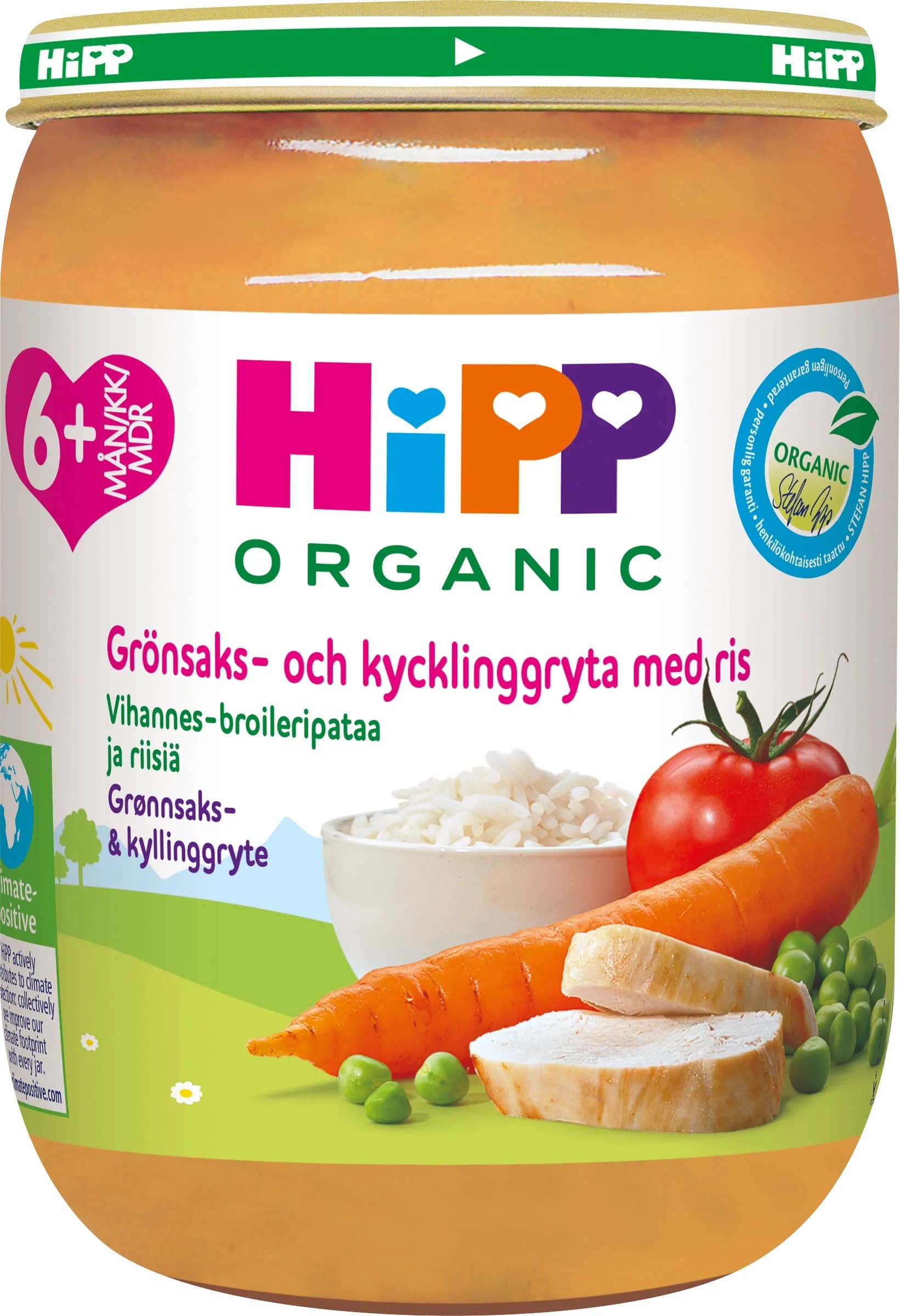 HiPP Grönsaks- och kycklinggryta med ris 6 mån 190 g från HiPP – köp hos Apotek Hjärtat