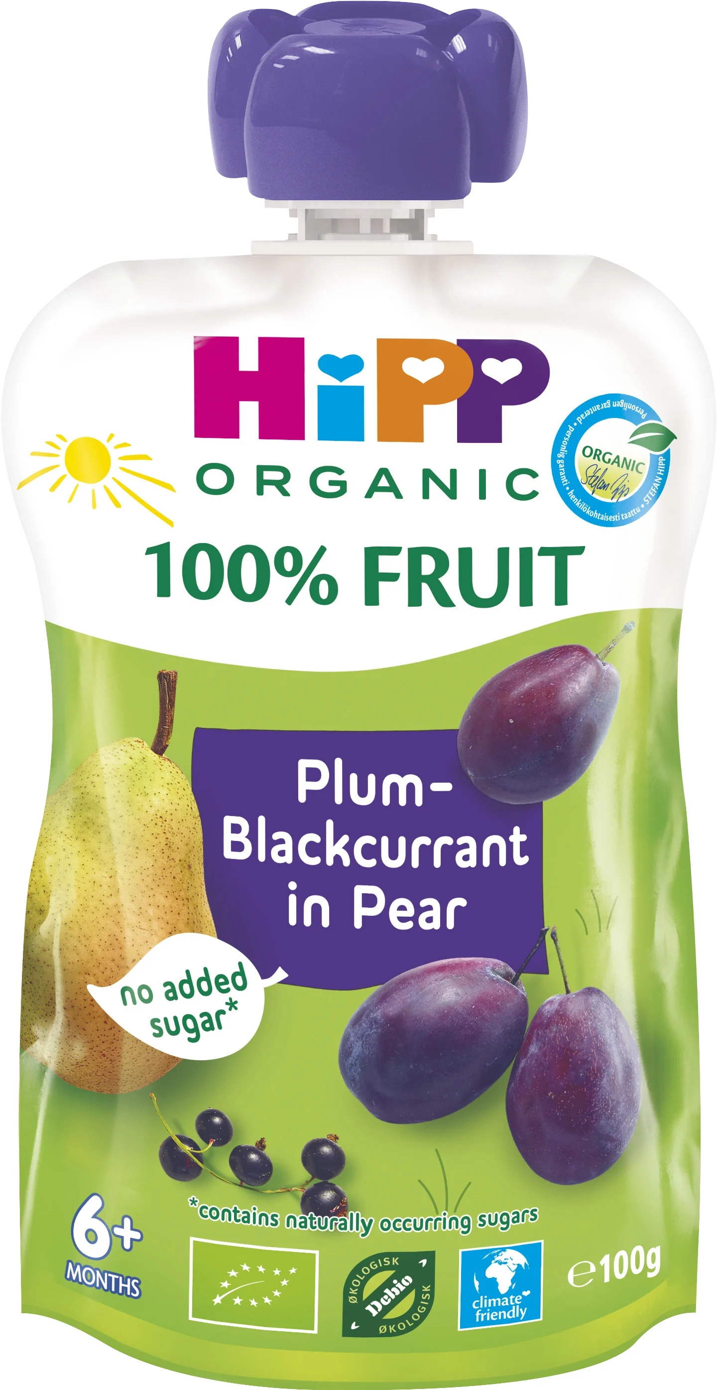 HiPP Klämmis päron, plommon & svarta vinbär 6 mån 100 g från HiPP – köp hos Apotek Hjärtat