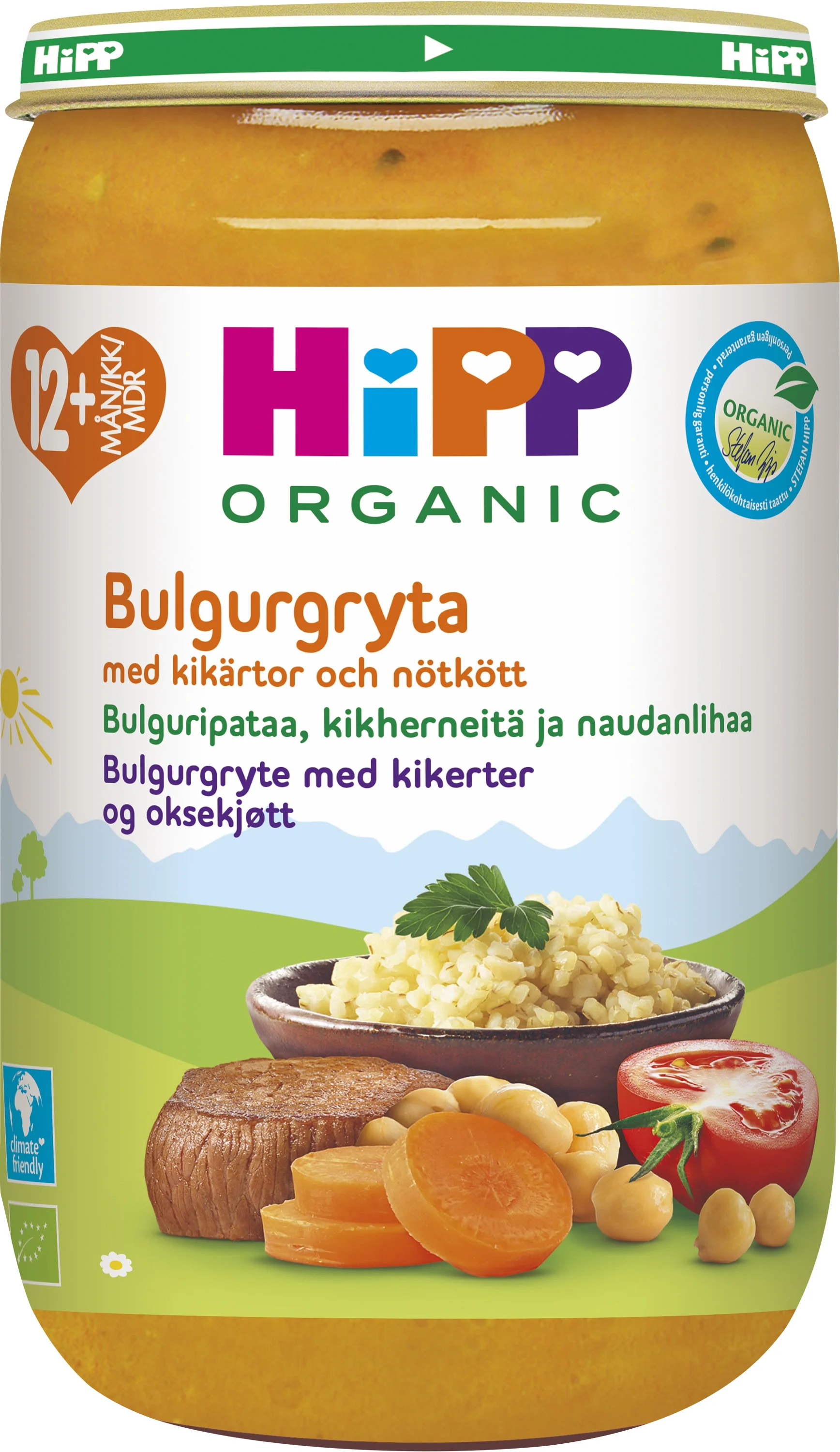 HiPP Bulgurgryta kikärtor och kött 12 mån 250g från HiPP – köp hos Apotek Hjärtat