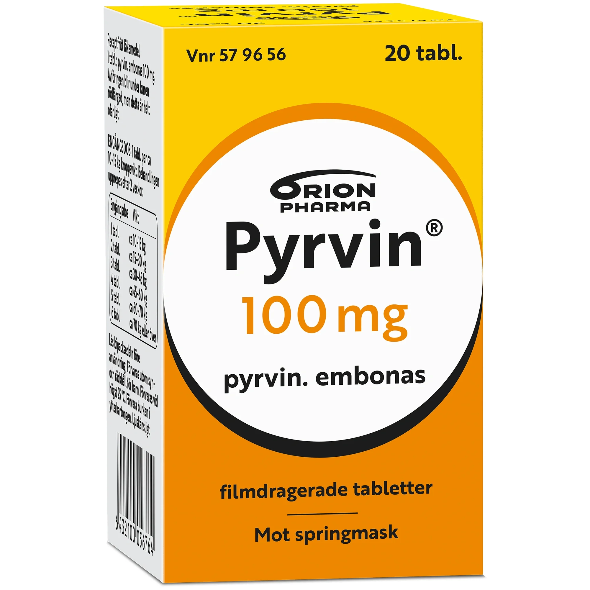Pyrvin 100 mg, 20 tabletter från Pyrvin – köp hos Apotek Hjärtat