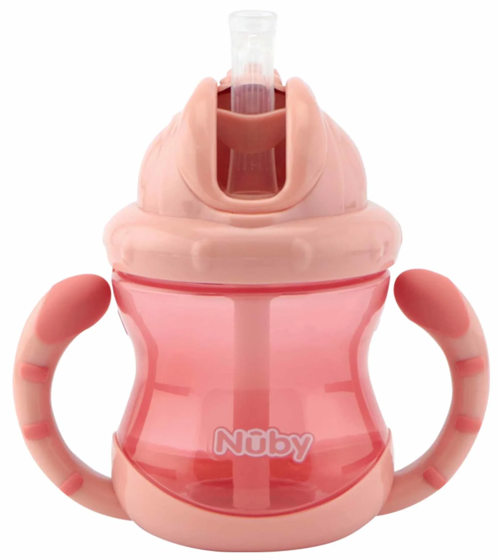 Nuby Flip It Cup Twin Handle 240 ml Rosa från Nuby – köp hos Apotek Hjärtat