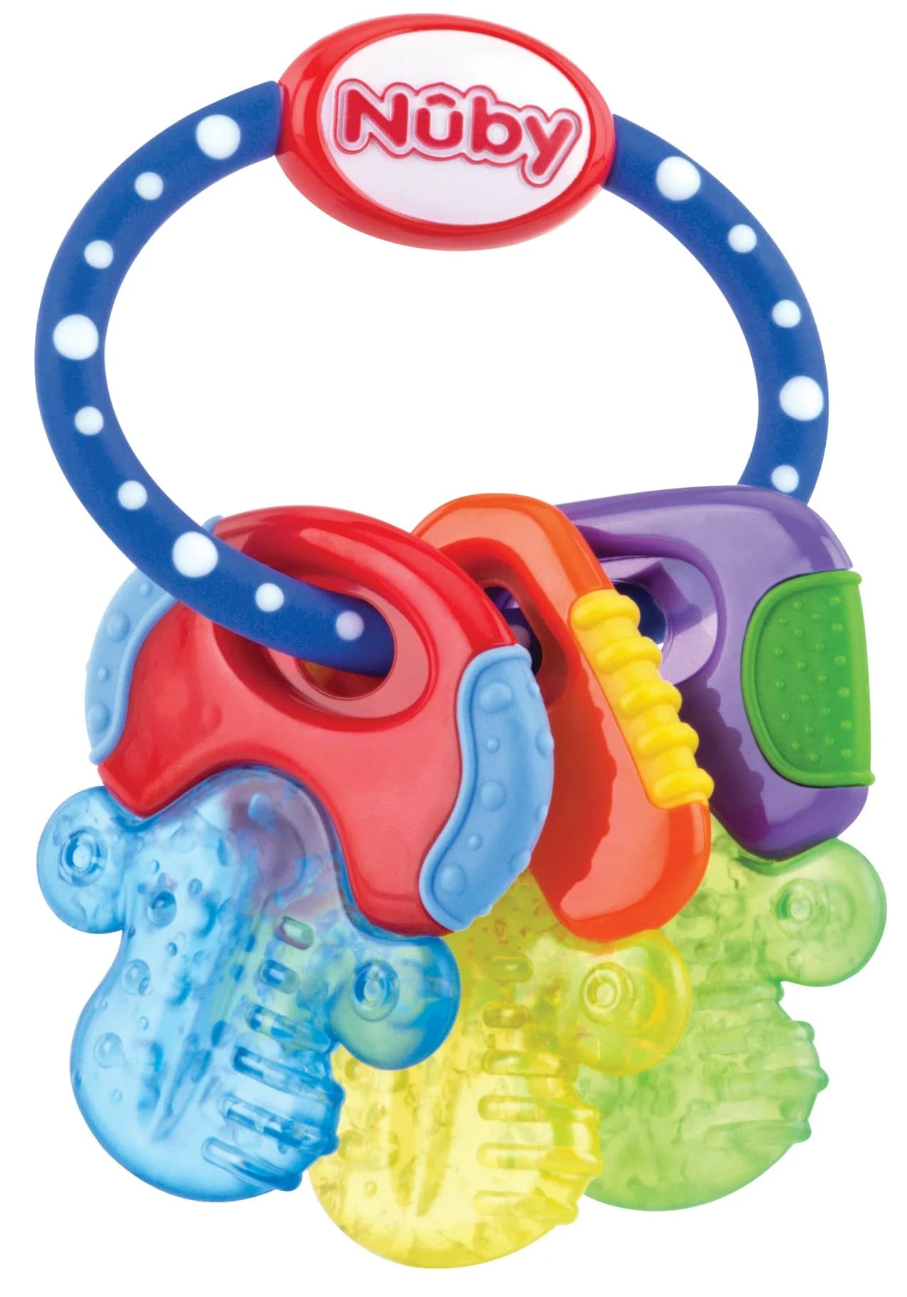 Nuby IcyBite Teether Keys Bitleksak 3 mån+ Blå/Gul/Grön från Nuby – köp hos Apotek Hjärtat