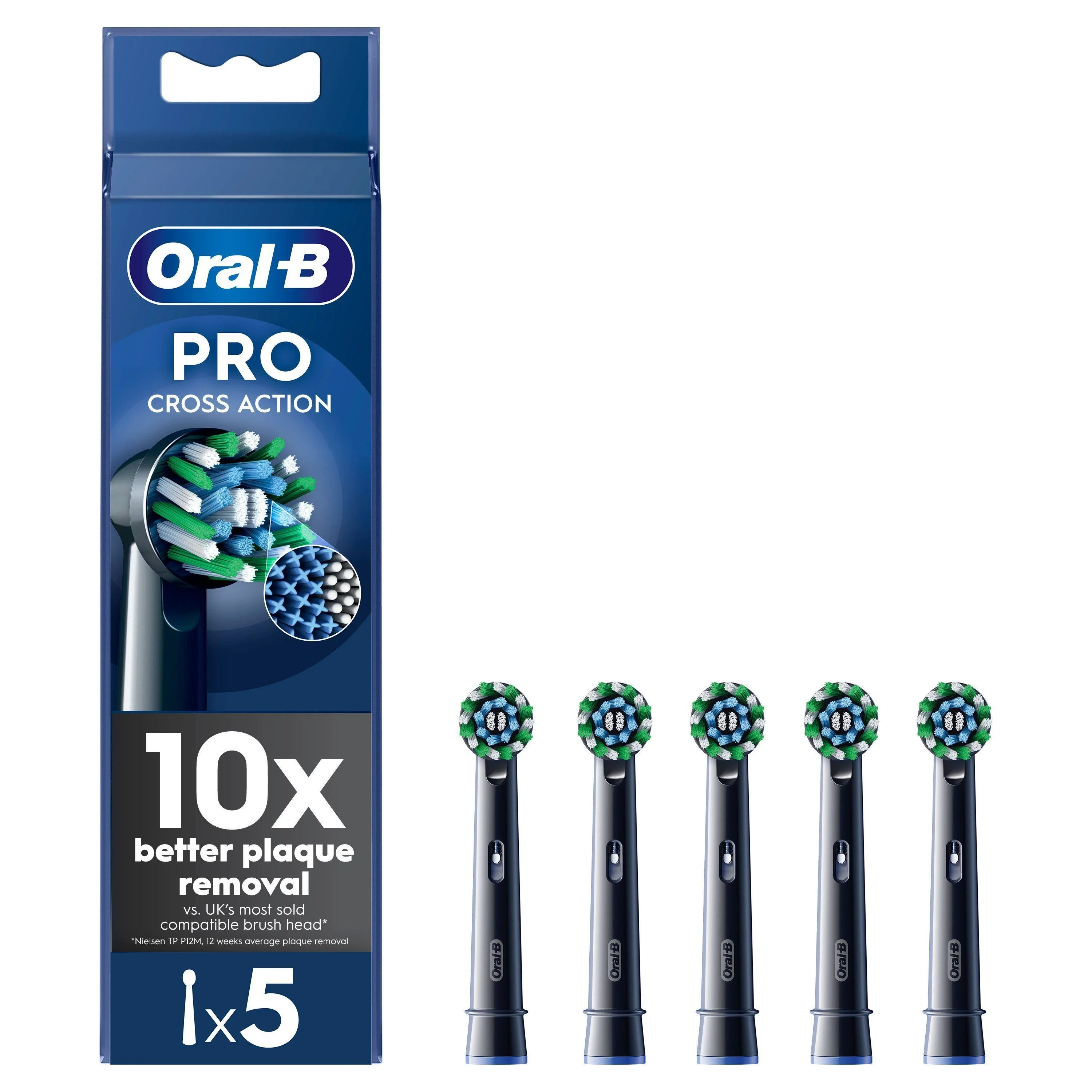 Oral-B Cross Action Black Borsthuvud 5 st från Oral-B – köp hos Apotek Hjärtat