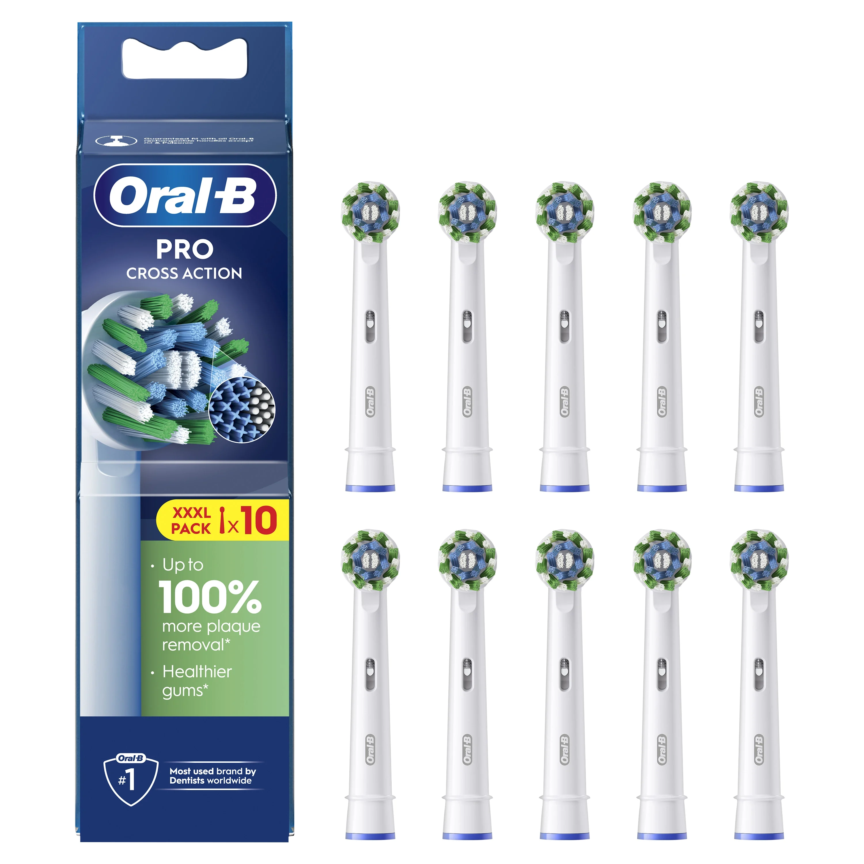 Oral-B Cross Action Borsthuvud 10 st från Oral-B – köp hos Apotek Hjärtat
