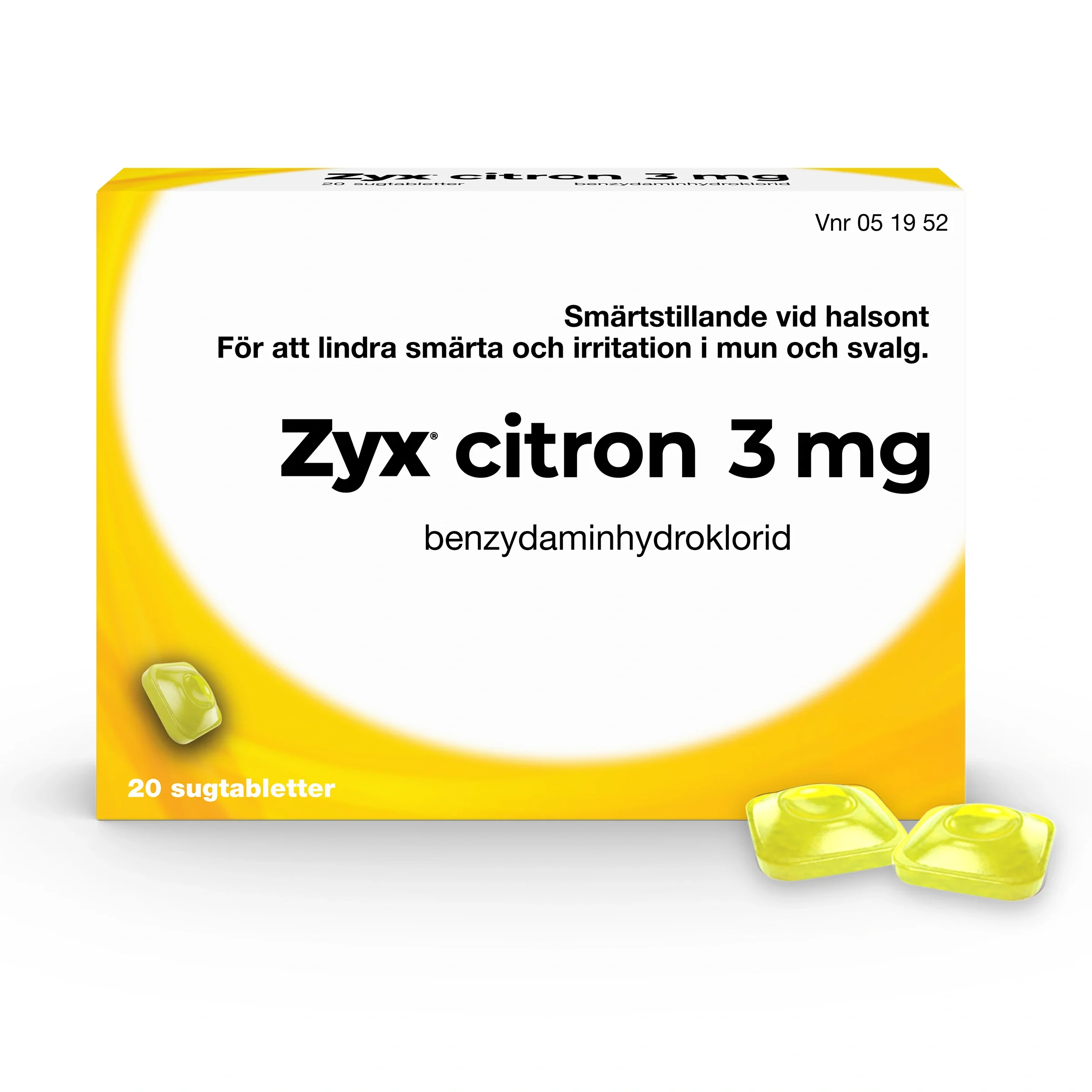Zyx Citron Sugtablett 3 mg 20 sugtabletter från Zyx – köp hos Apotek Hjärtat