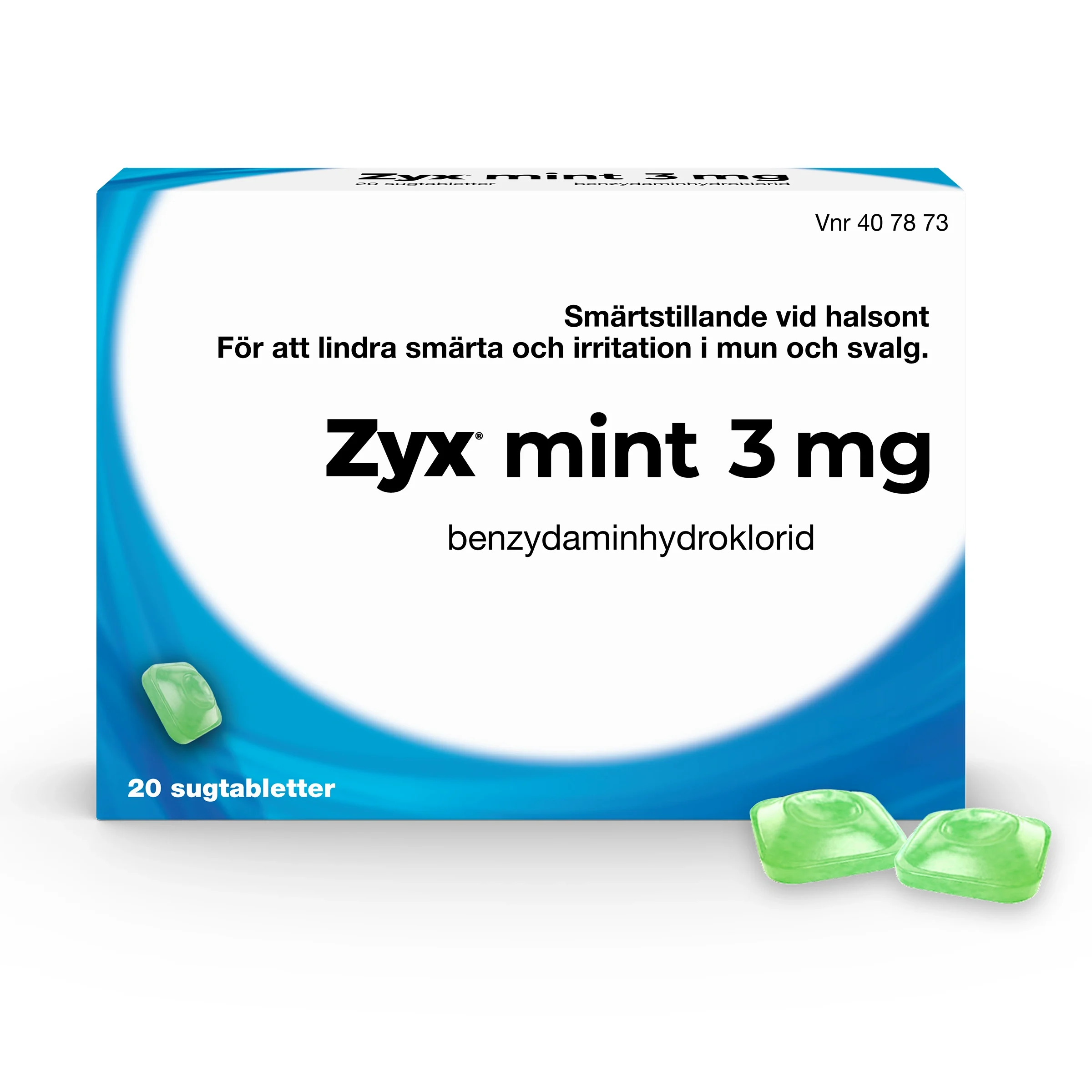 Zyx Mint Sugtablett 3 mg 20 sugtabletter från Zyx – köp hos Apotek Hjärtat