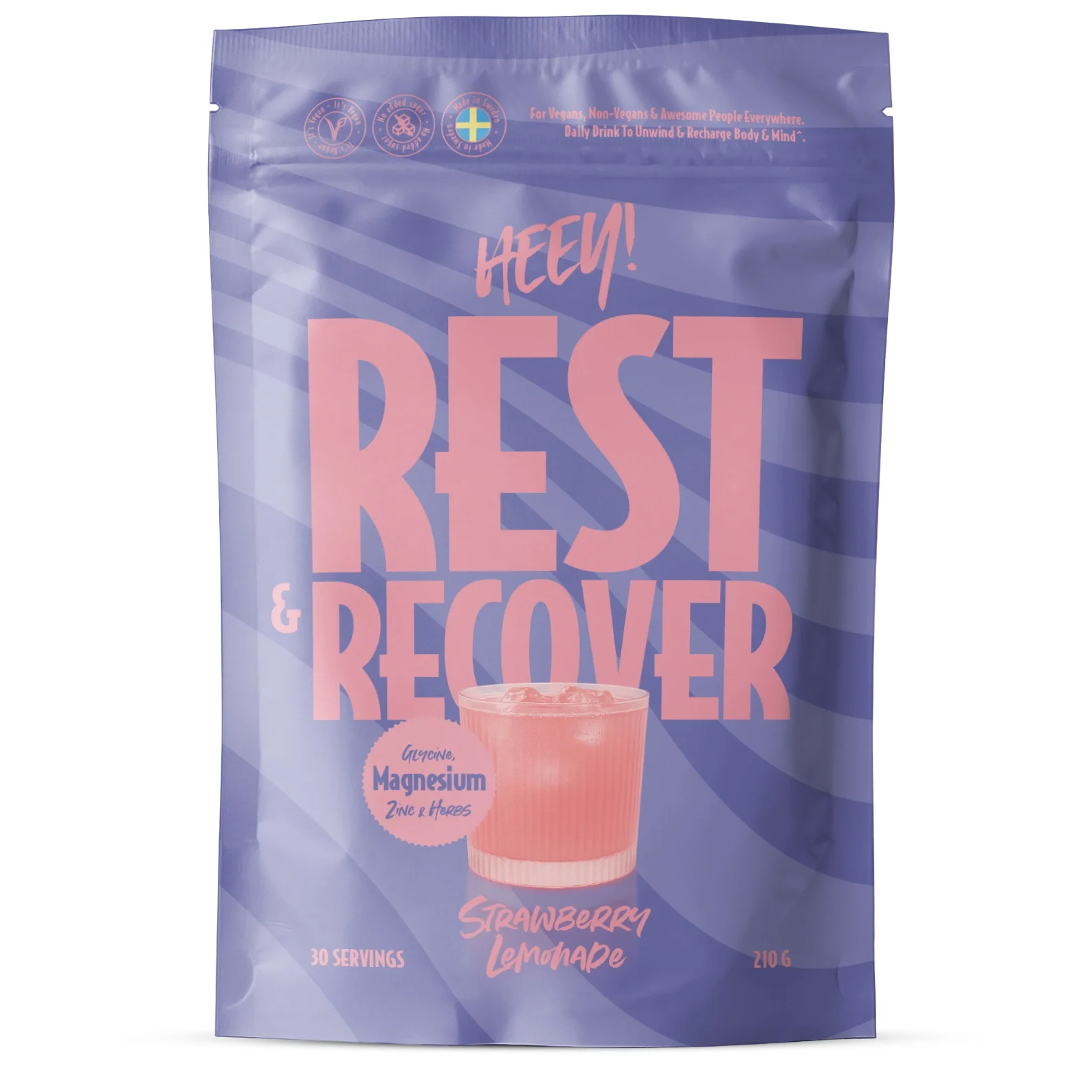 Heey! Rest & Recover Magnesium Jordgubbslemonad 210 g från Heey! – köp hos Apotek Hjärtat