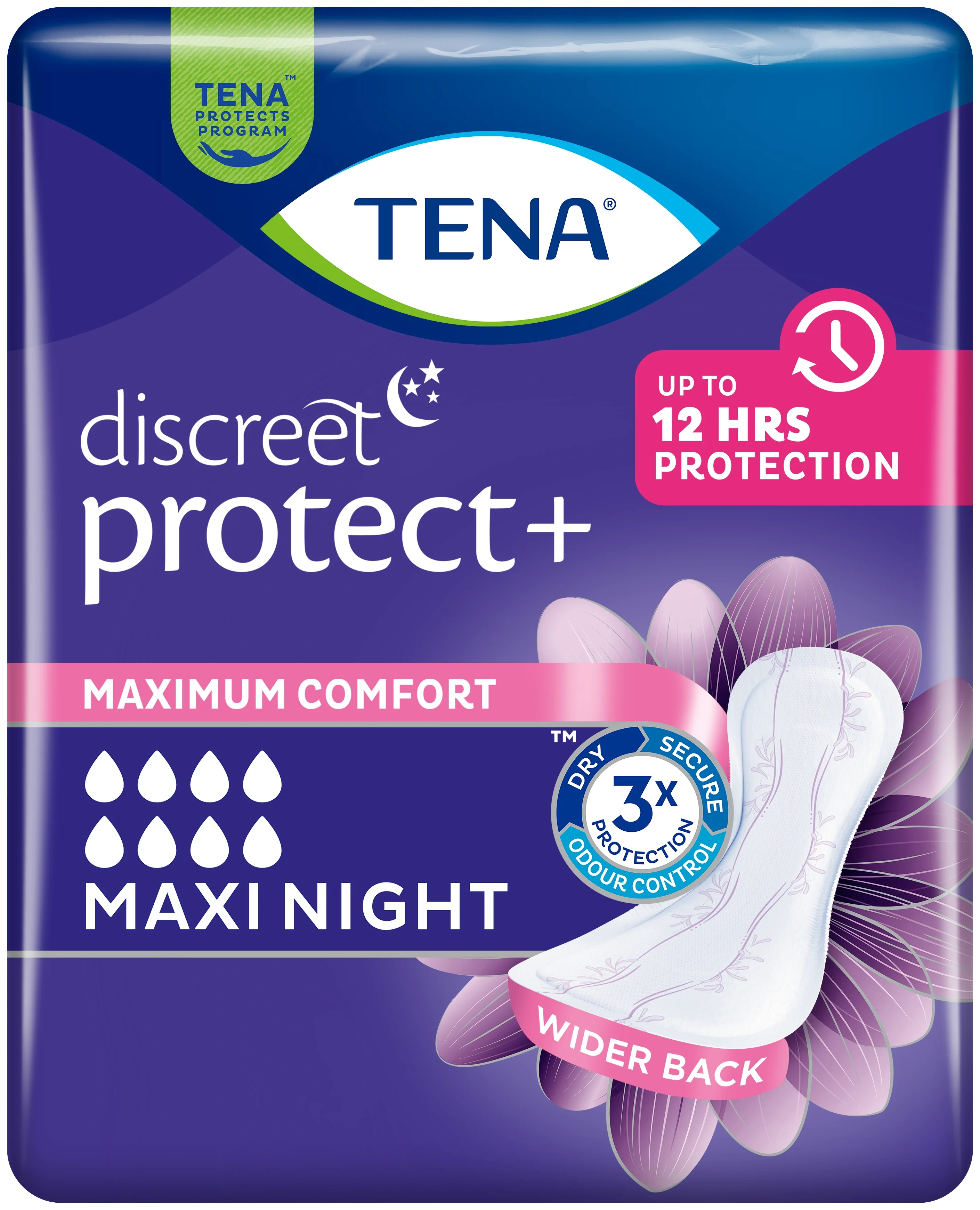 TENA Discreet Maxi Night Nattskydd 6 st från Tena – köp hos Apotek Hjärtat