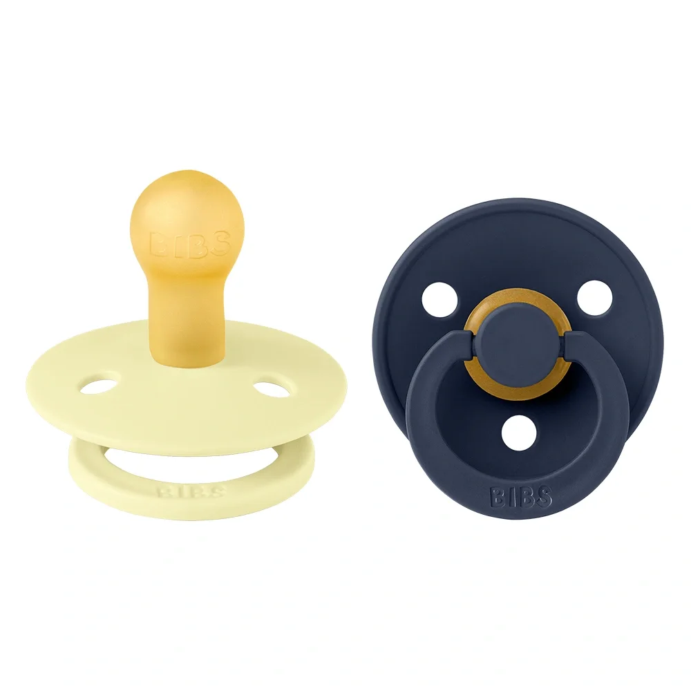 BIBS Pacifier Colour Latex Luna/Deep Space 2 pack Size 1 från BIBS – köp hos Apotek Hjärtat