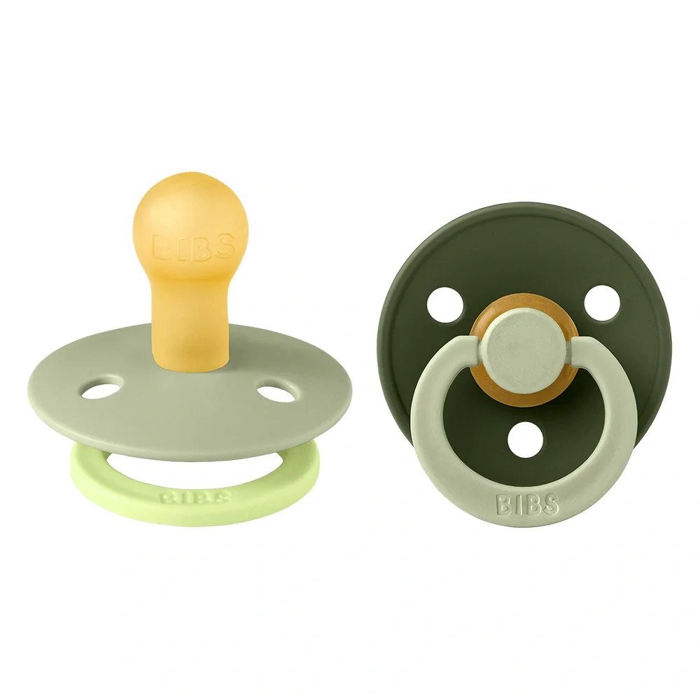 BIBS Pacifier Studio Colour Fusion Latex Sage Hunter Green Mix 2 pack Size 1 från BIBS – köp hos Apotek Hjärtat