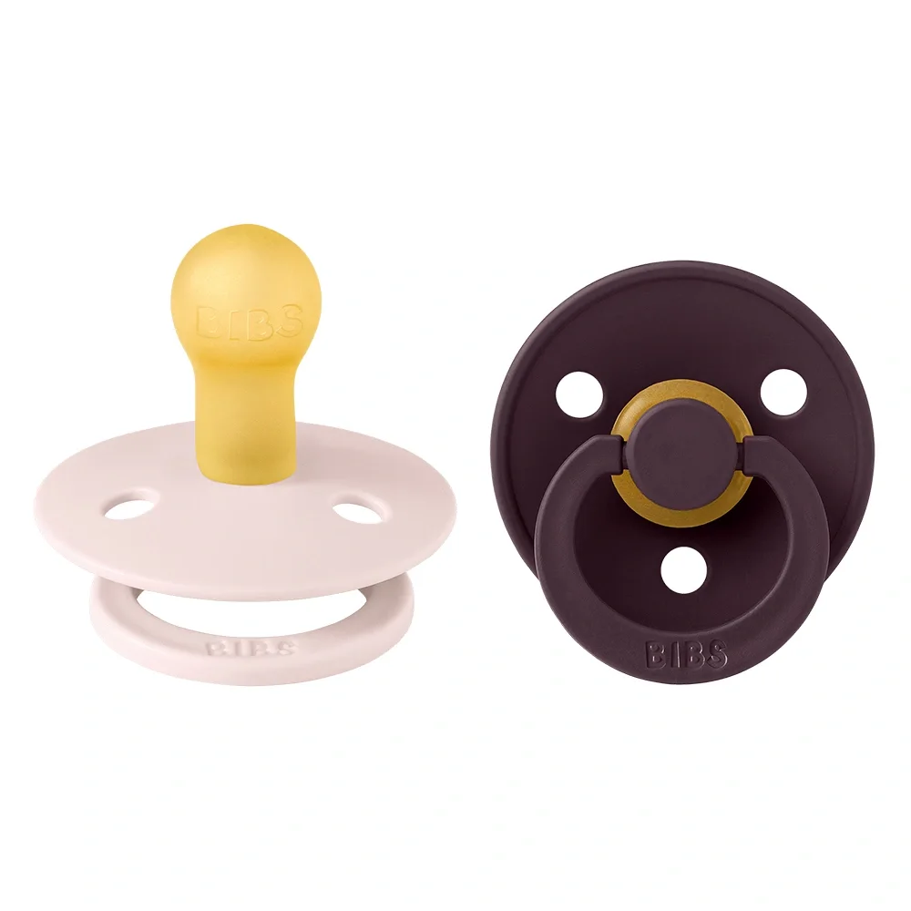 BIBS Pacifier Colour Latex Petal/Plum 2 pack Size 1 från BIBS – köp hos Apotek Hjärtat