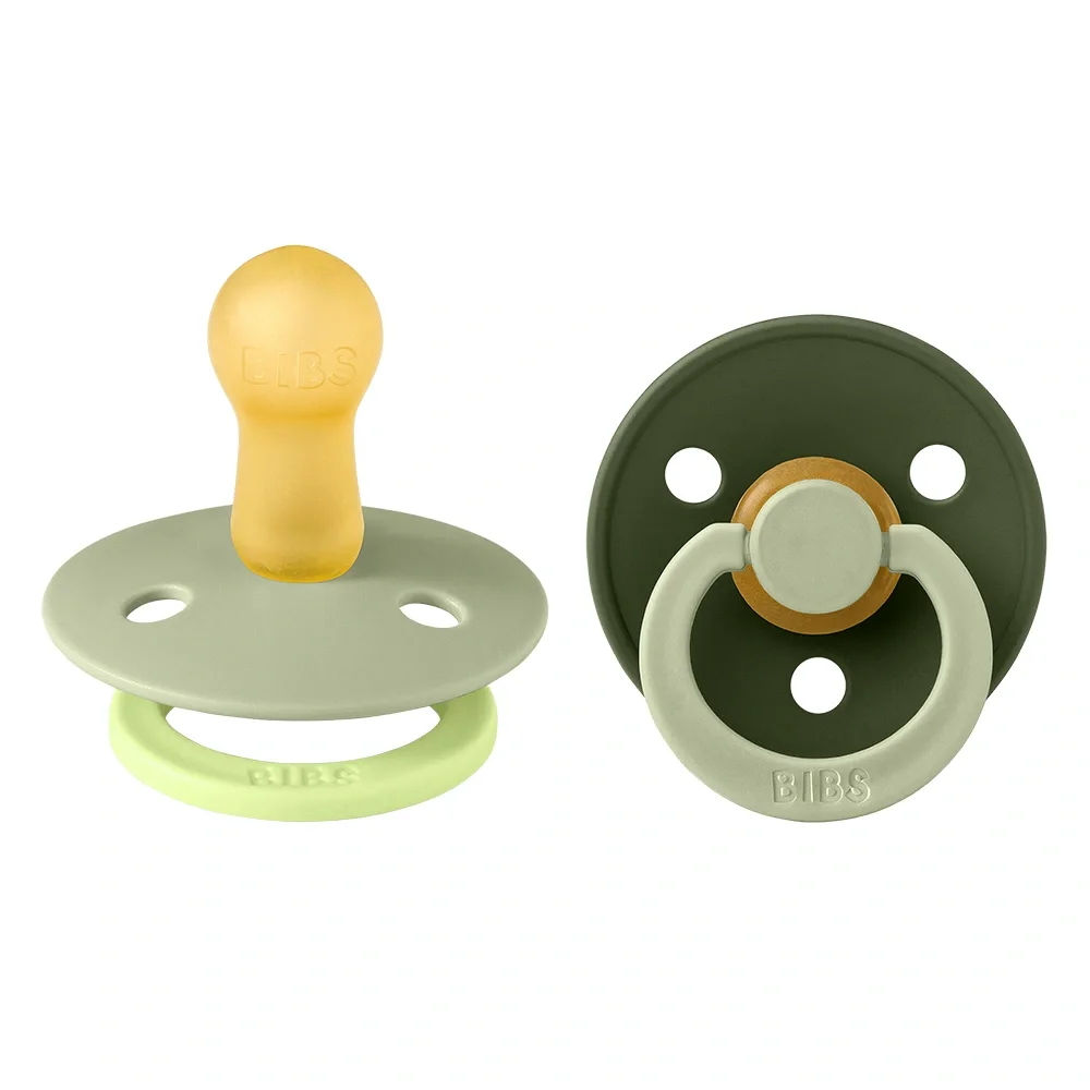 BIBS Pacifier Studio Colour Fusion Latex Sage Hunter Green Mix 2 pack Size 2 från BIBS – köp hos Apotek Hjärtat